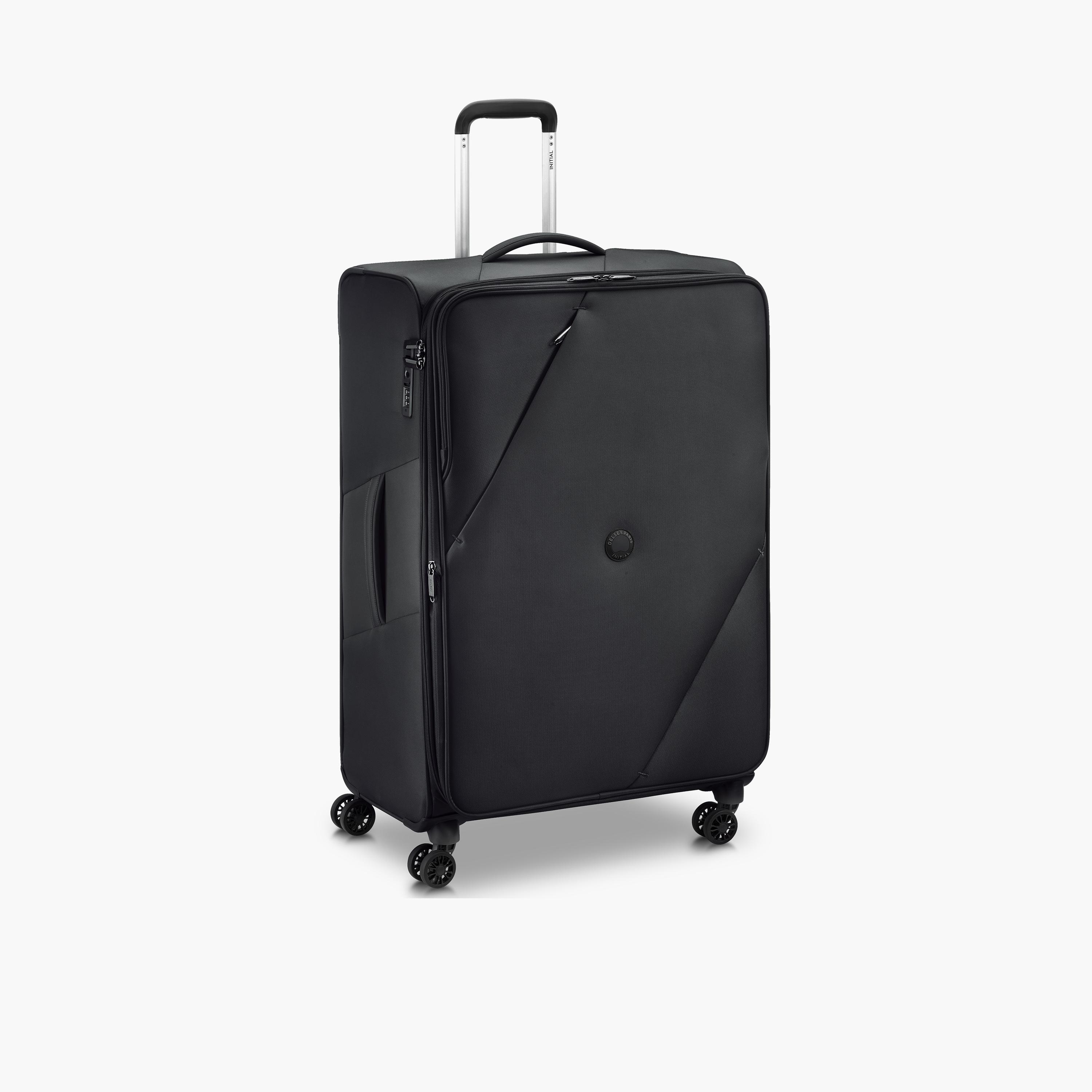 Delsey Paris Maringa Expendable Double Wheel Trolley Luggage Bag 82 CM Black-travel-luggagesandbags-luggage-image-1