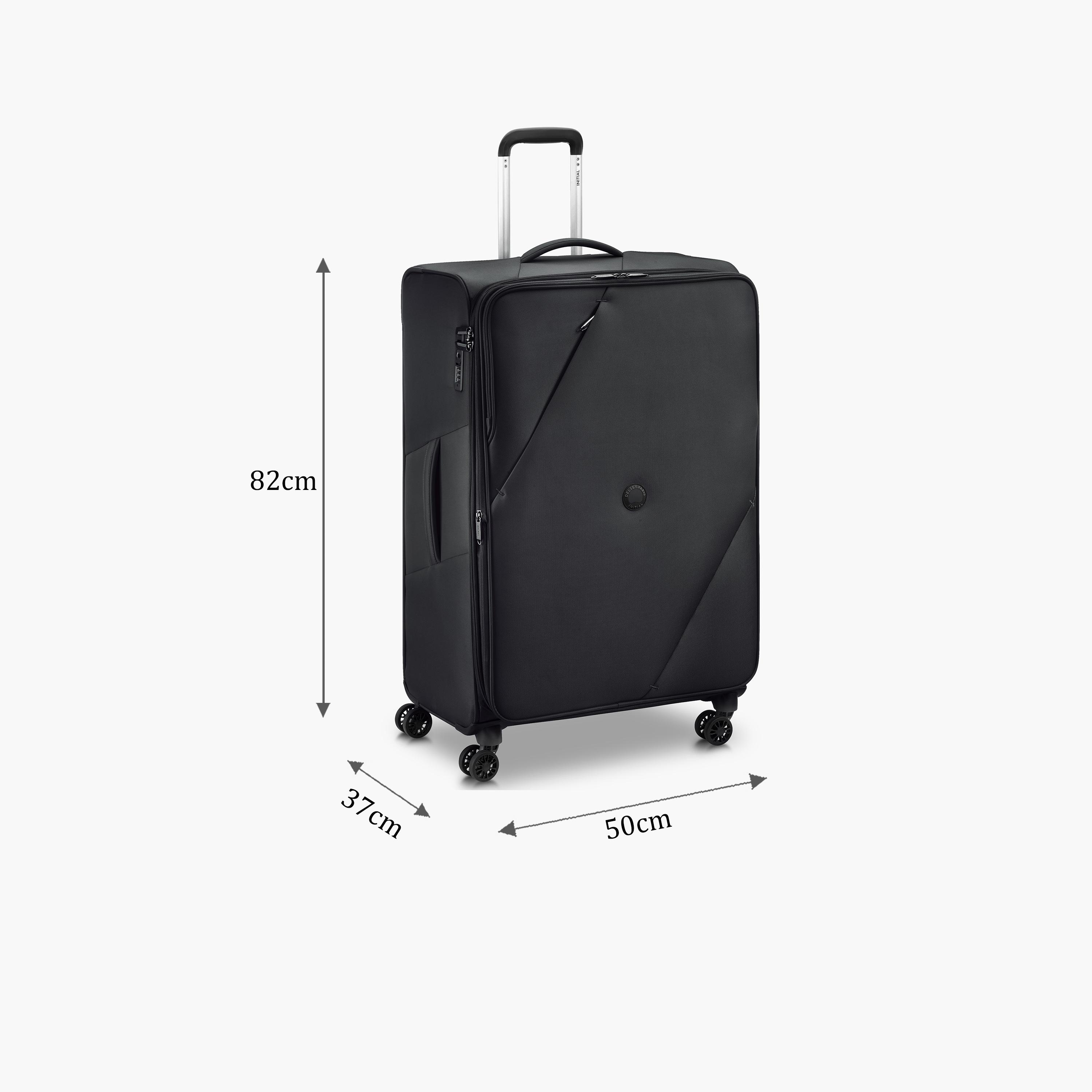 Delsey Paris Maringa Expendable Double Wheel Trolley Luggage Bag 82 CM Black-travel-luggagesandbags-luggage-image-2