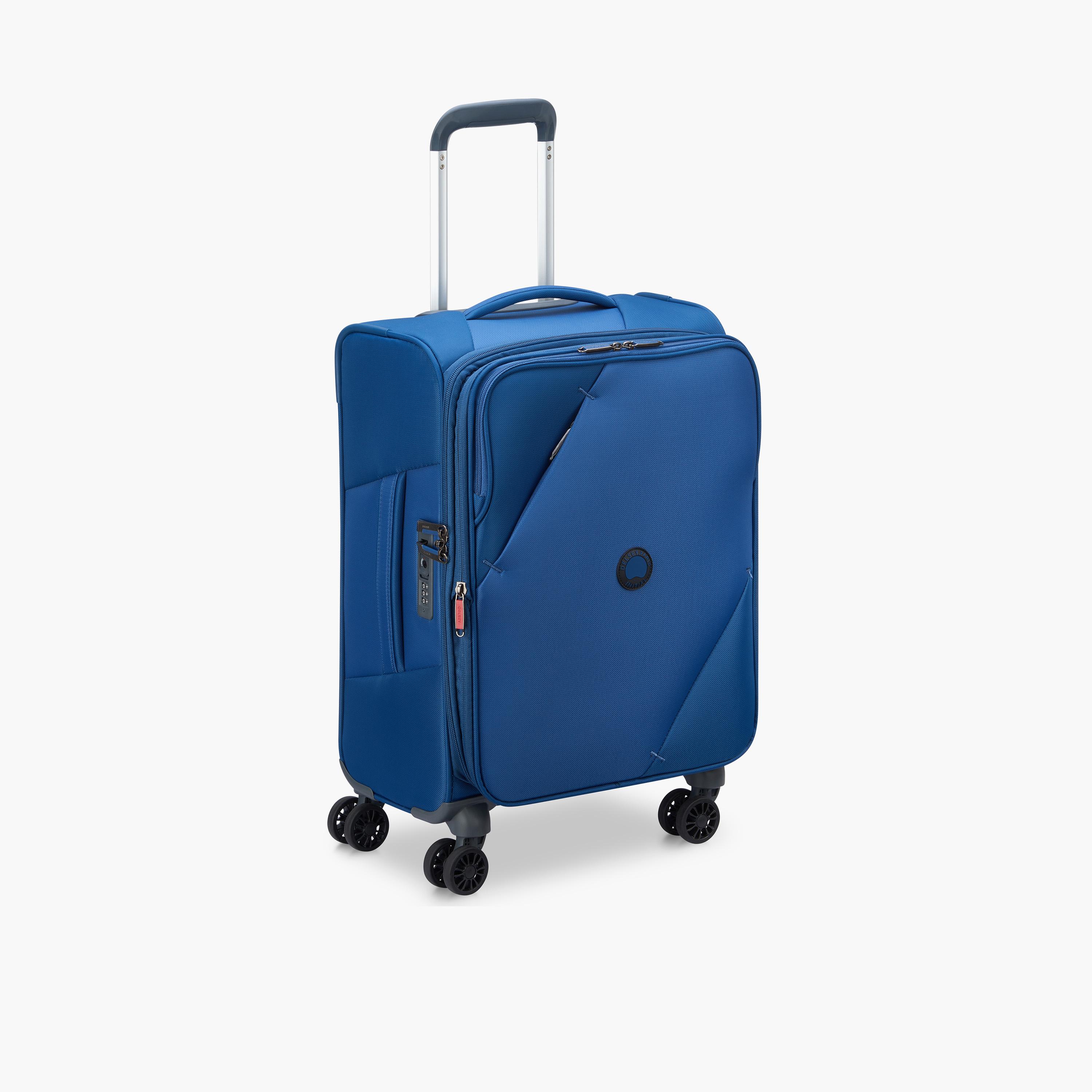 Delsey Paris maringa Double Wheel Cabin Trolley Luggage Bag 55 CM Blue-travel-luggagesandbags-luggage-image-5