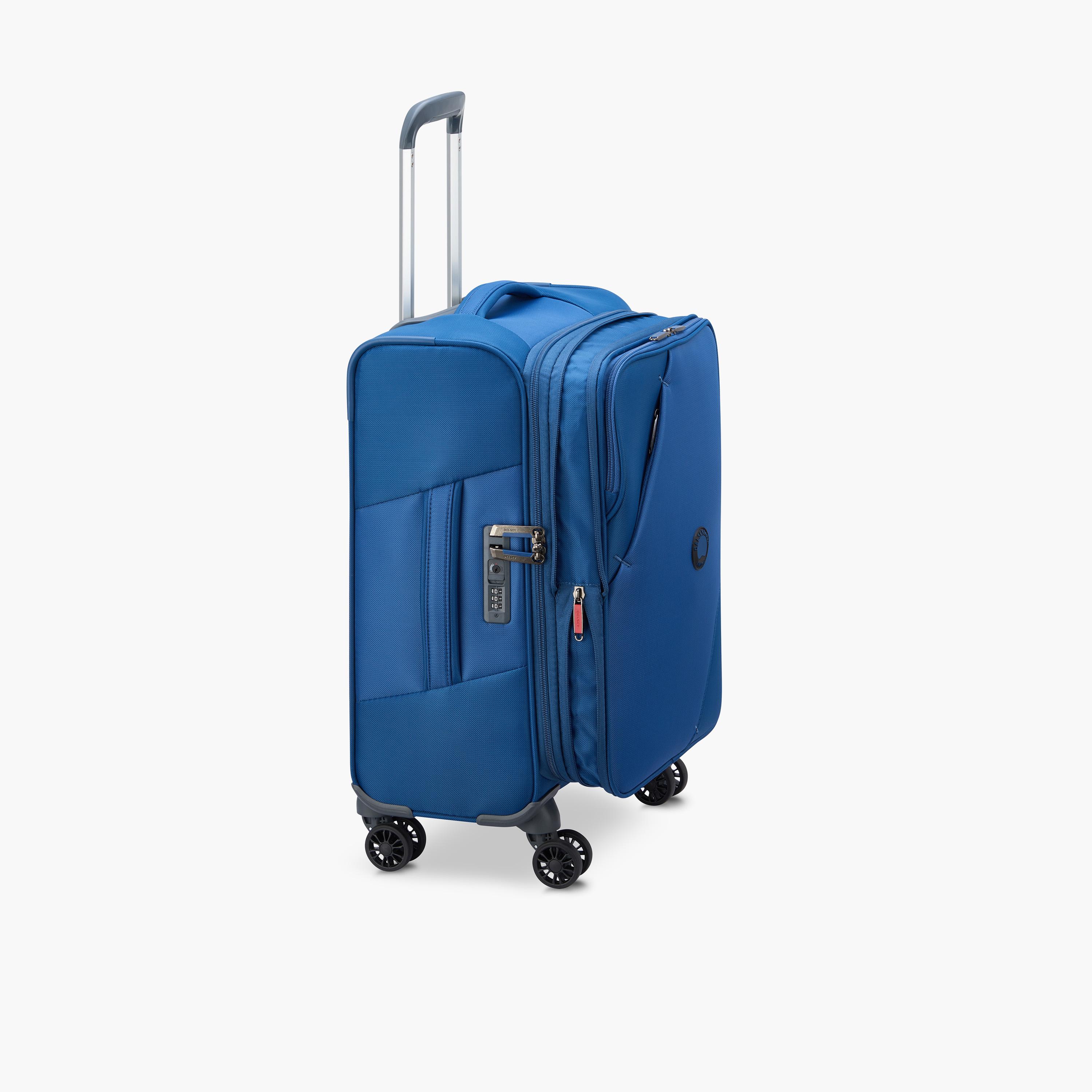 Delsey Paris maringa Double Wheel Cabin Trolley Luggage Bag 55 CM Blue-travel-luggagesandbags-luggage-image-6