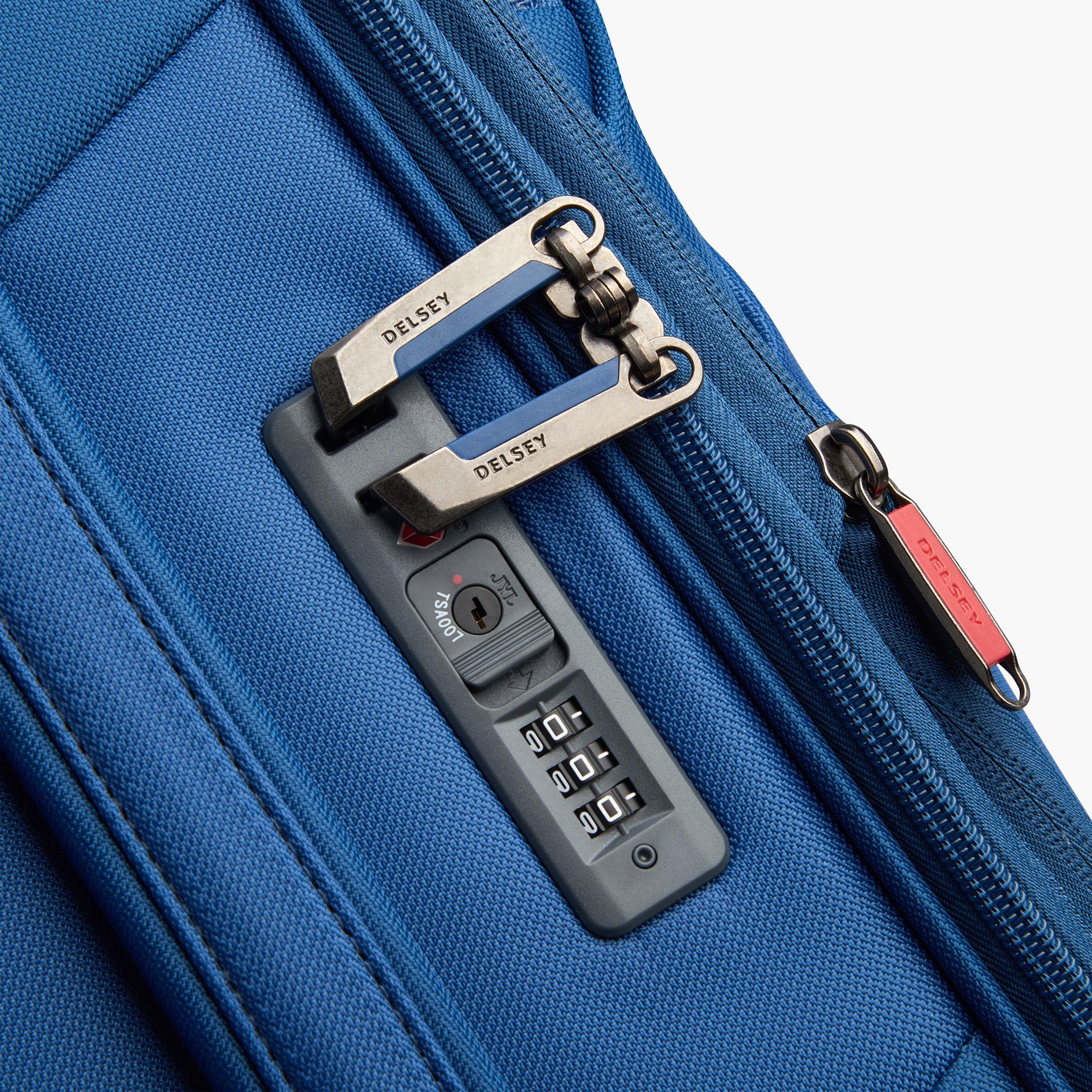 Delsey Paris maringa Double Wheel Cabin Trolley Luggage Bag 55 CM Blue-travel-luggagesandbags-luggage-image-8