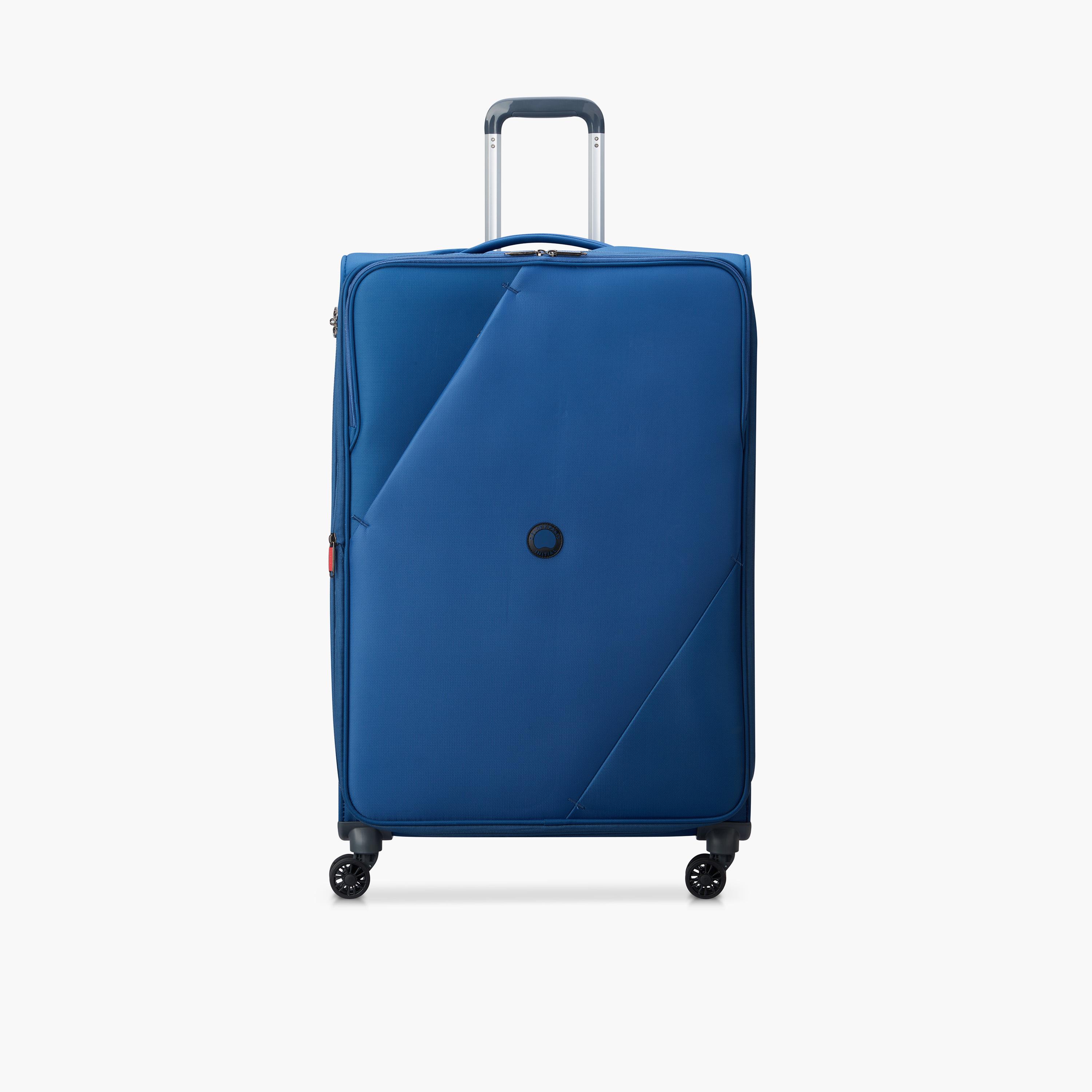 Delsey Paris Maringa Expendable Double Wheel Trolley Luggage Bag 71 CM Blue-travel-luggagesandbags-luggage-image-1