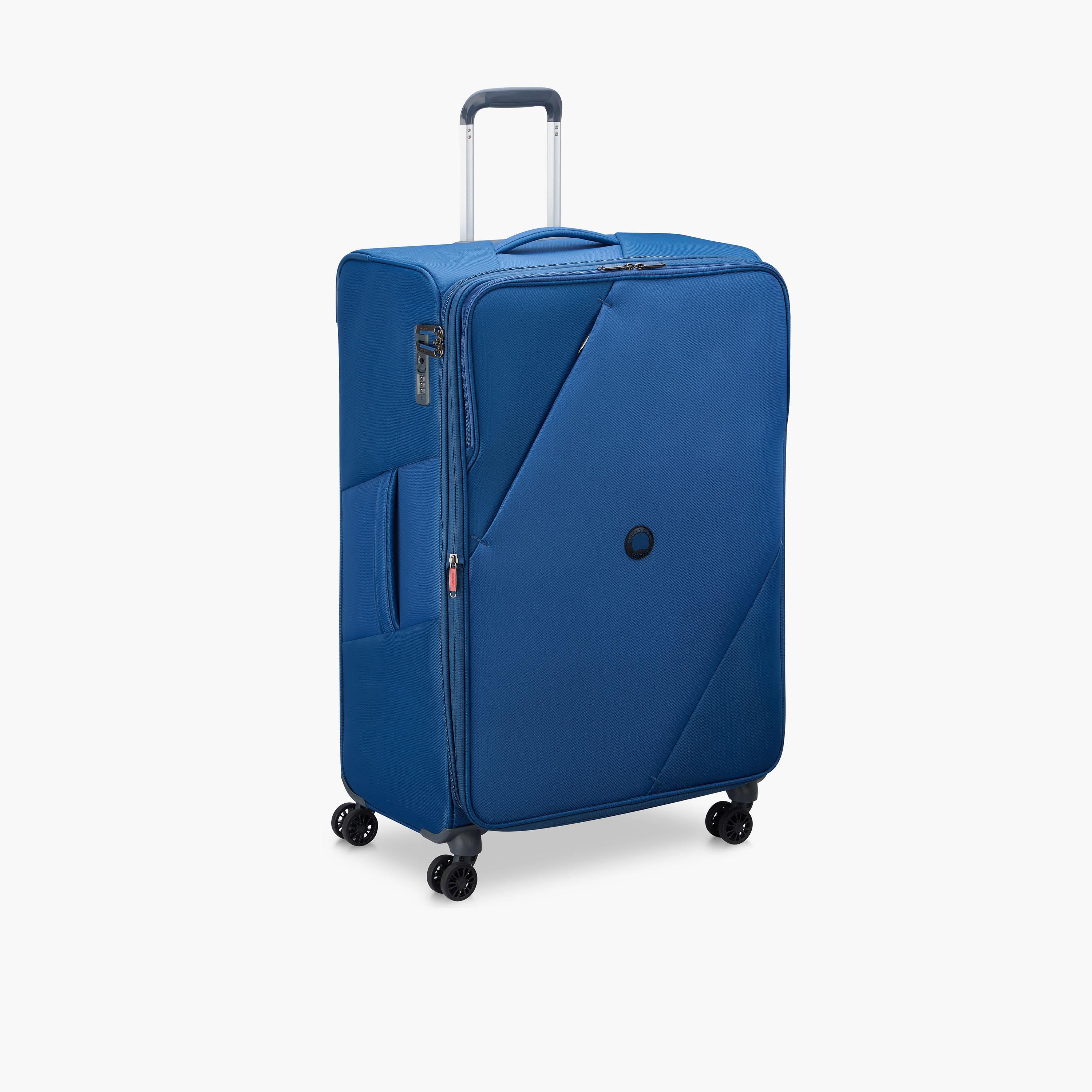 Delsey Paris Maringa Expendable Double Wheel Trolley Luggage Bag 71 CM Blue-travel-luggagesandbags-luggage-image-5