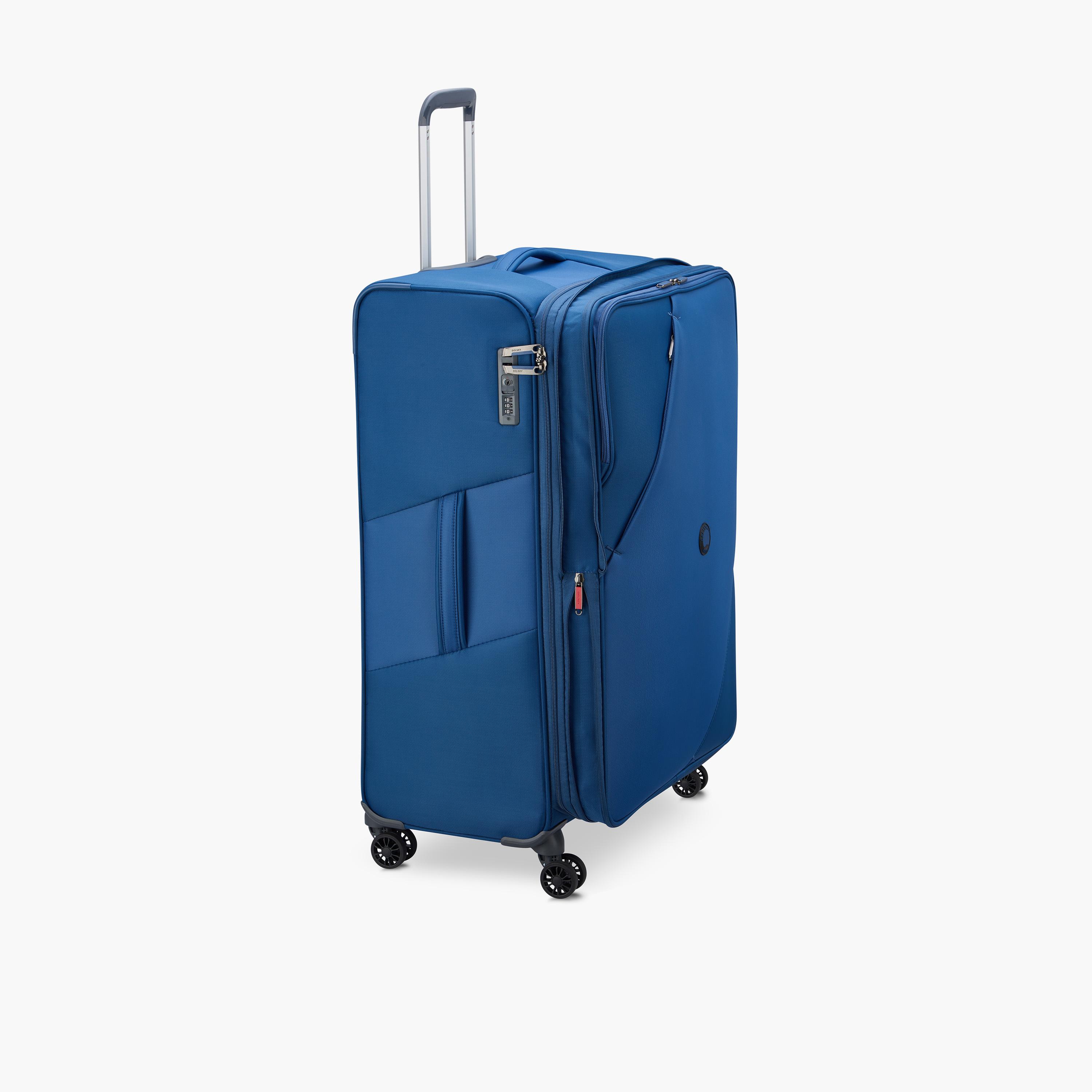Delsey Paris Maringa Expendable Double Wheel Trolley Luggage Bag 71 CM Blue-travel-luggagesandbags-luggage-image-7