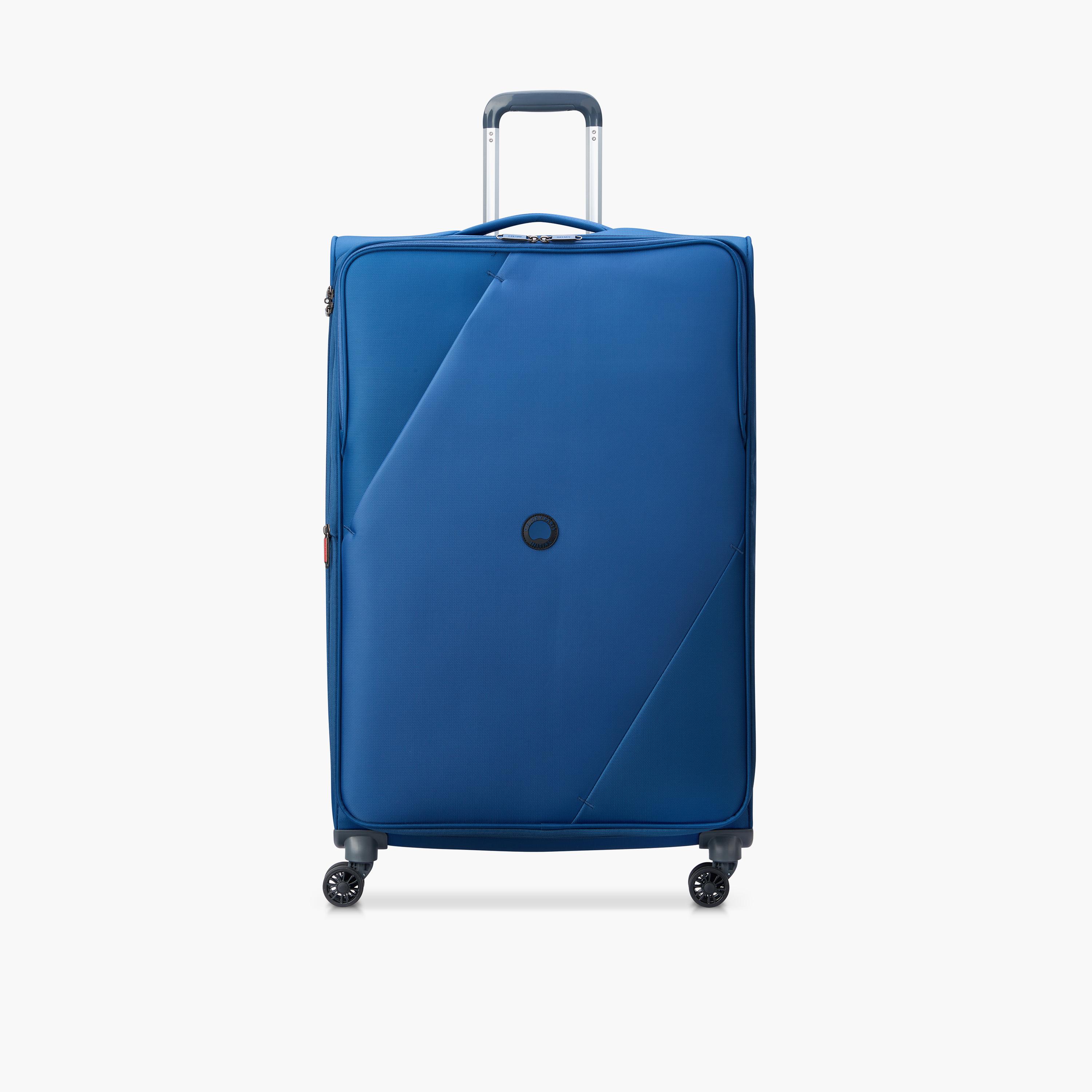 Delsey Paris Maringa Expendable Double Wheel Trolley Luggage Bag 82 CM Blue-travel-luggagesandbags-luggage-image-1