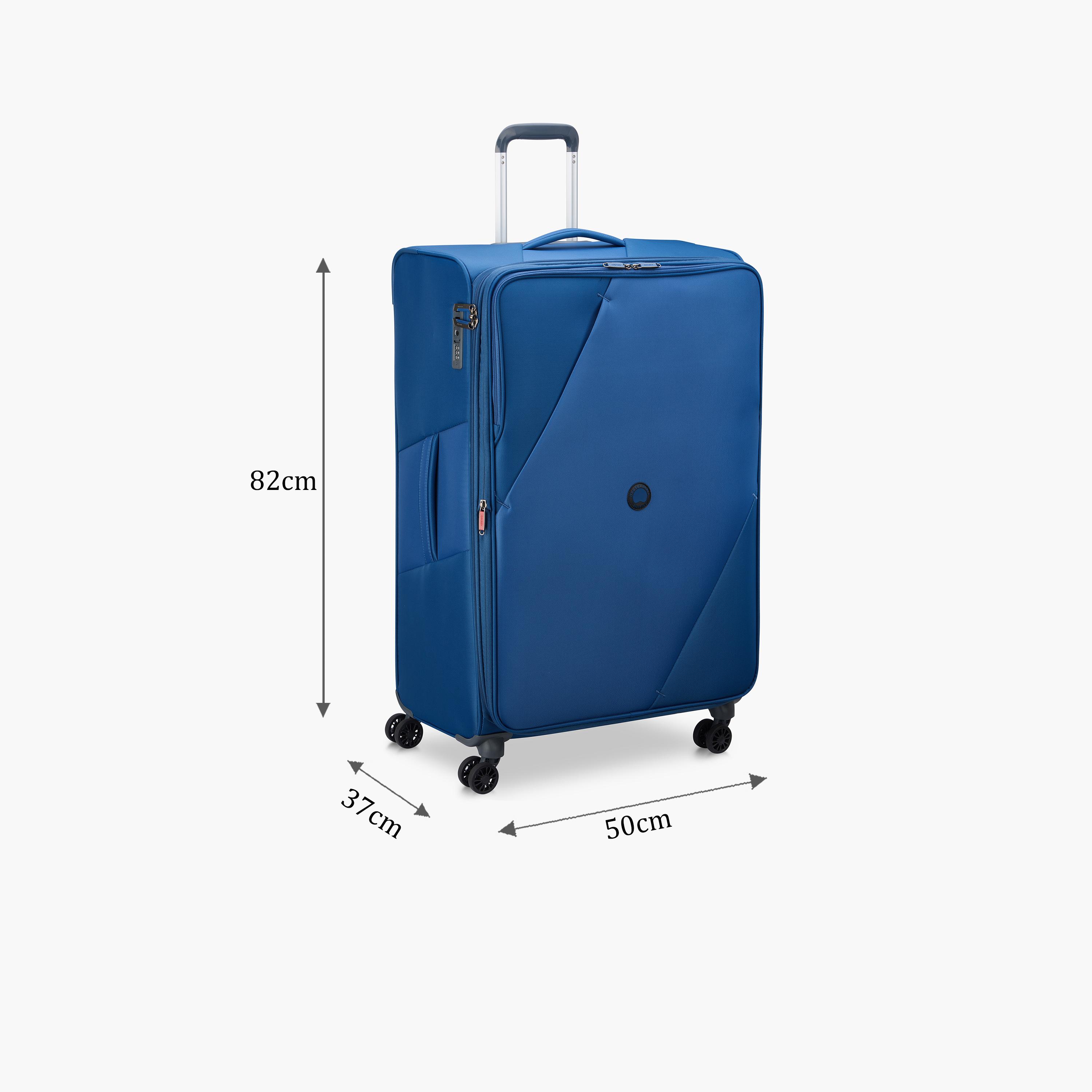 Delsey Paris Maringa Expendable Double Wheel Trolley Luggage Bag 82 CM Blue-travel-luggagesandbags-luggage-image-2