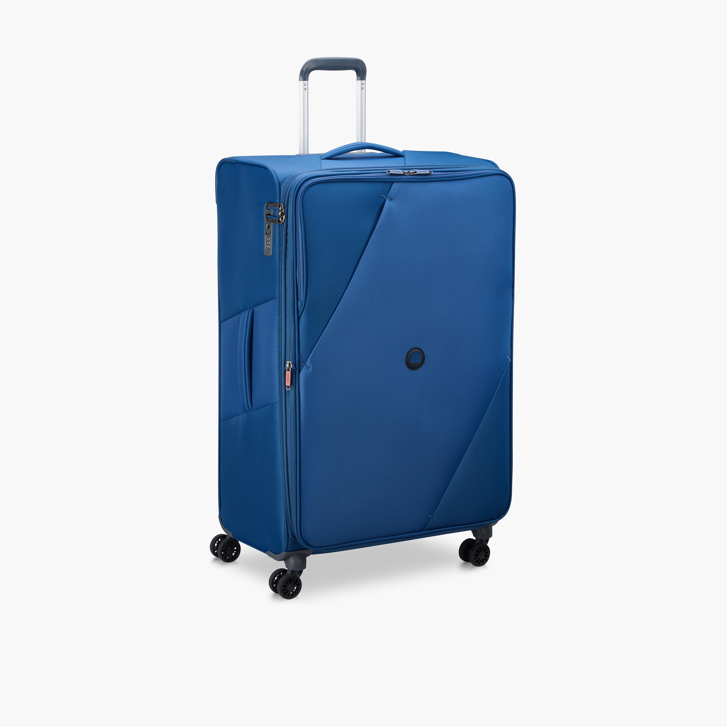 Delsey Paris Maringa Expendable Double Wheel Trolley Luggage Bag 82 CM Blue-travel-luggagesandbags-luggage-image-5