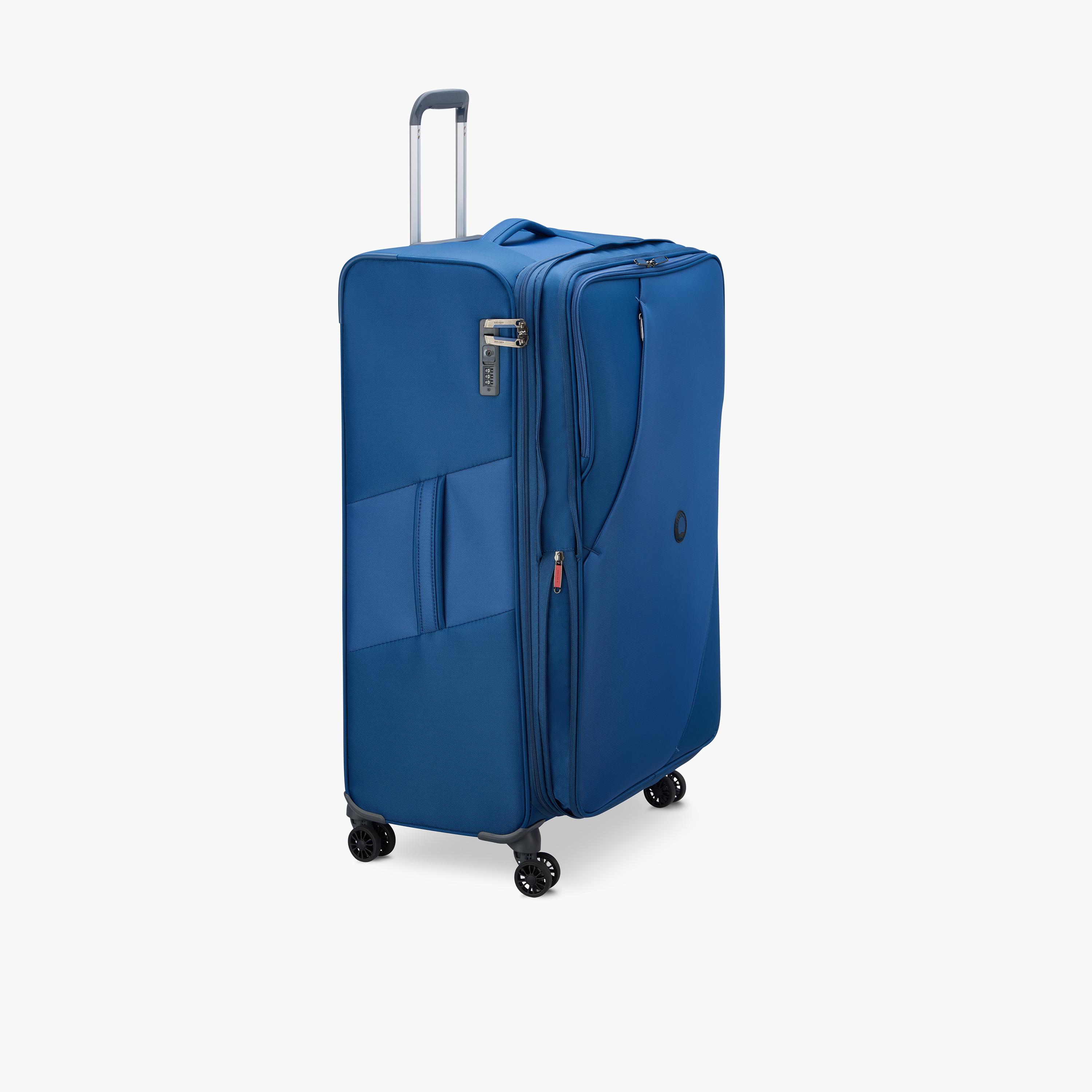 Delsey Paris Maringa Expendable Double Wheel Trolley Luggage Bag 82 CM Blue-travel-luggagesandbags-luggage-image-6