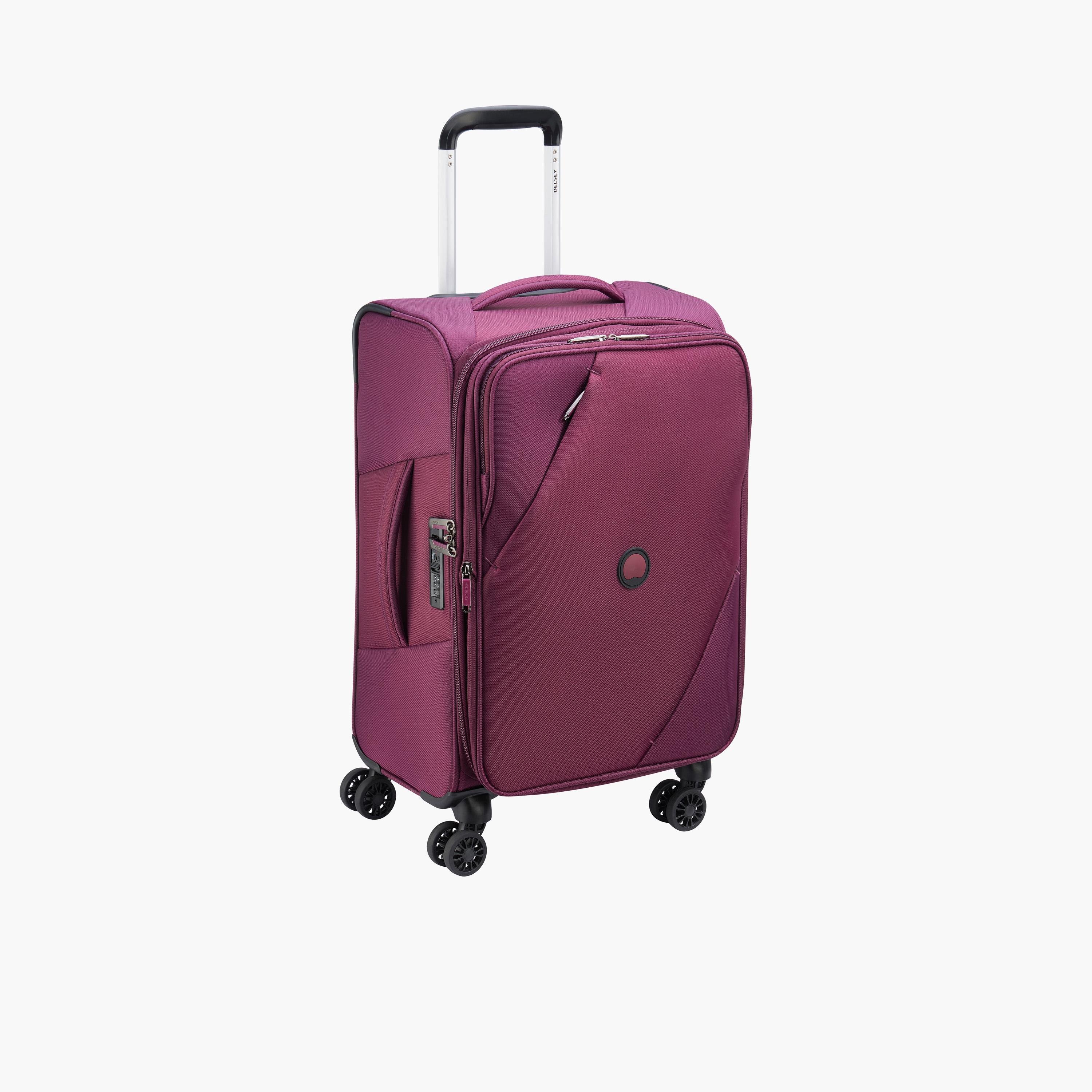 Delsey Paris maringa Double Wheel Cabin Trolley Luggage Bag 55 CM Purple-travel-luggagesandbags-luggage-image-1