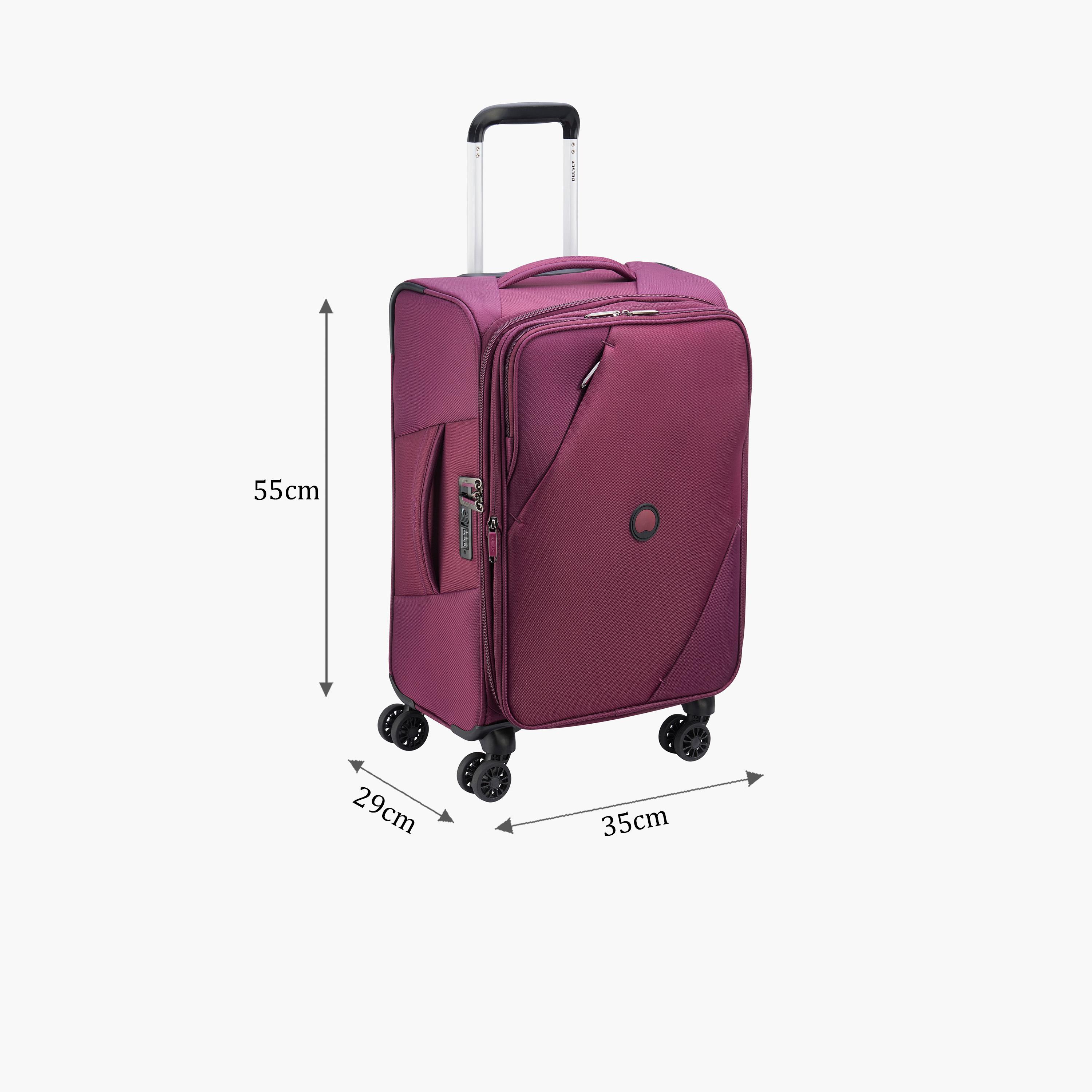Delsey Paris maringa Double Wheel Cabin Trolley Luggage Bag 55 CM Purple-travel-luggagesandbags-luggage-image-2