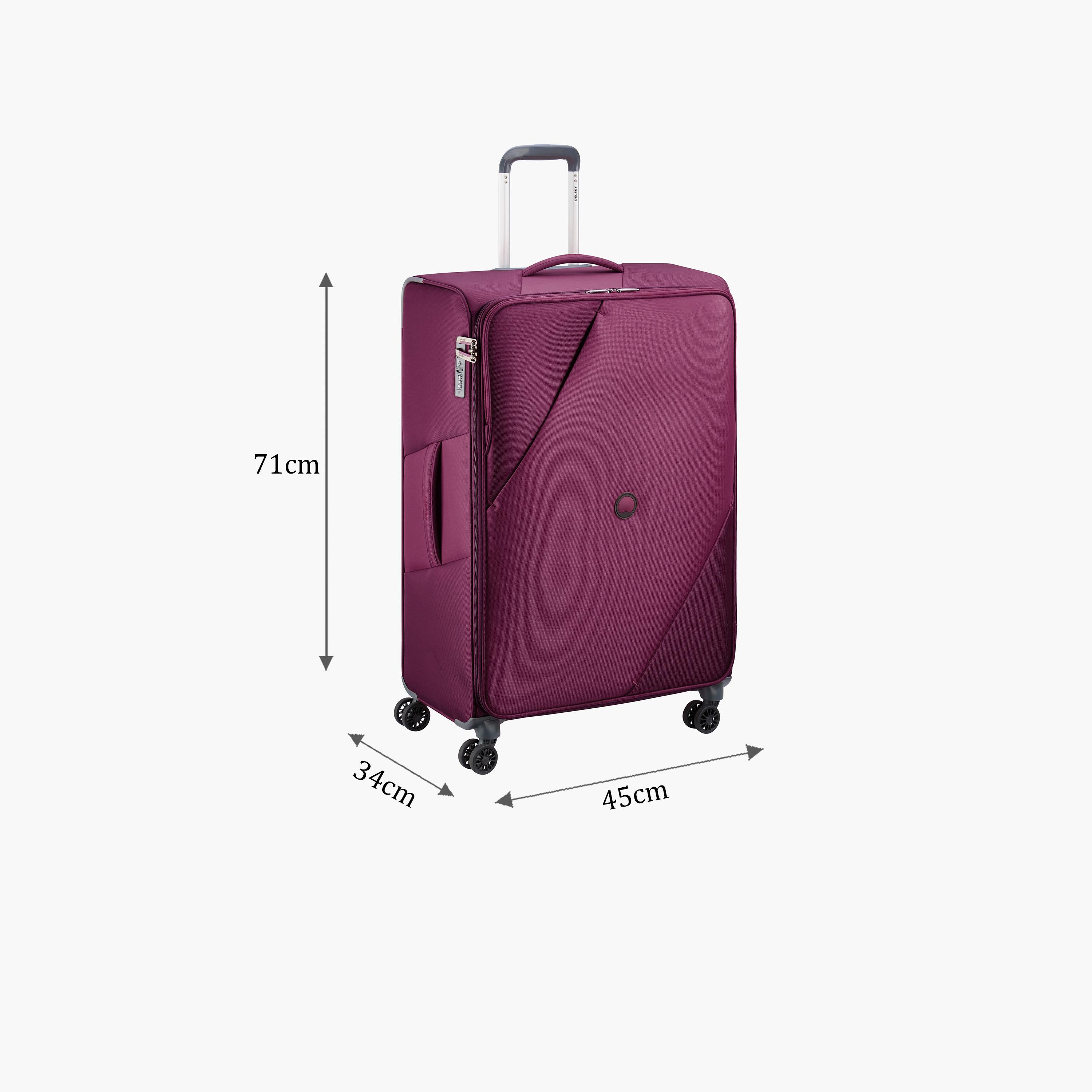 Delsey Paris Maringa Expendable Double Wheel Trolley Luggage Bag 71 CM Purple-travel-luggagesandbags-luggage-image-2