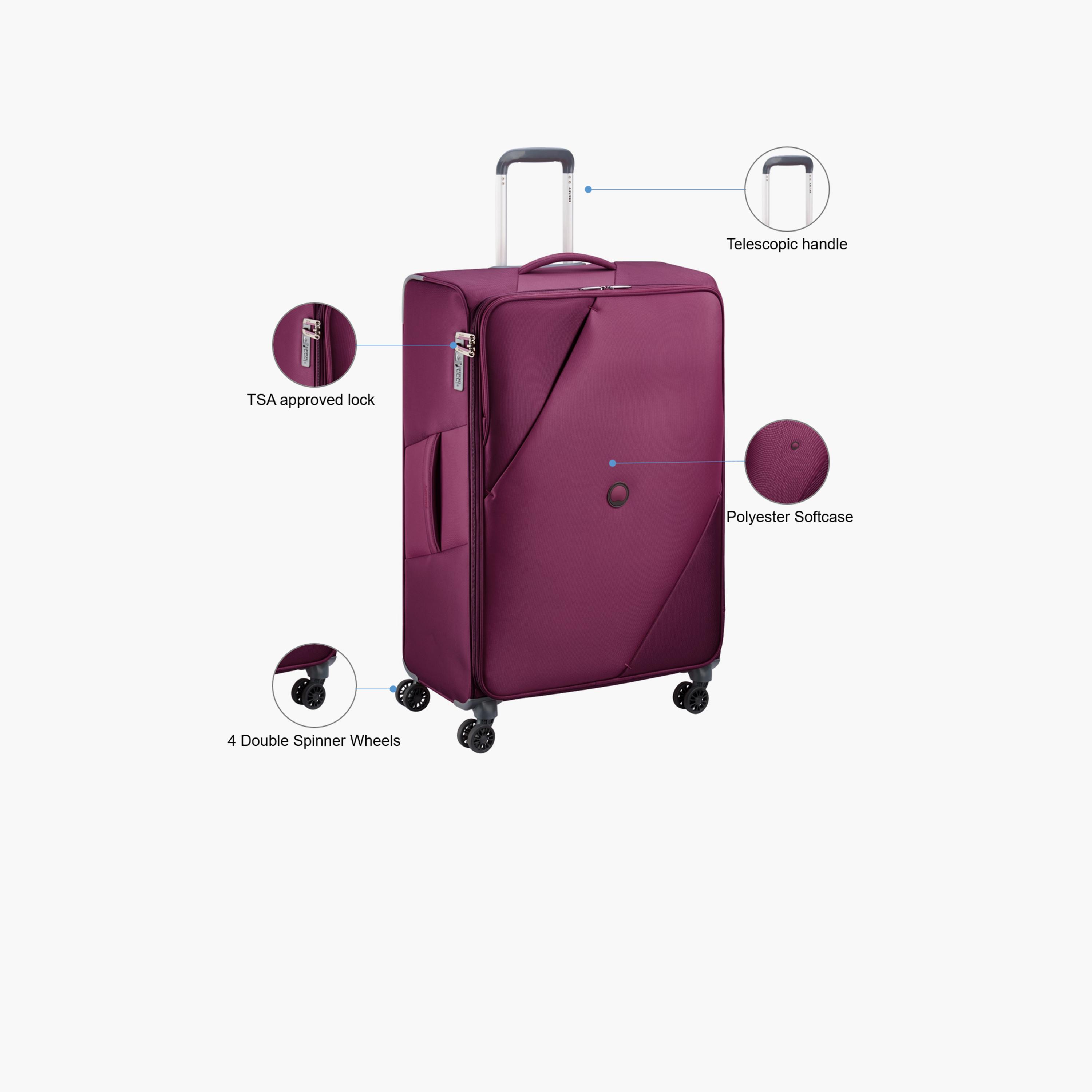 Delsey Paris Maringa Expendable Double Wheel Trolley Luggage Bag 71 CM Purple-travel-luggagesandbags-luggage-image-3