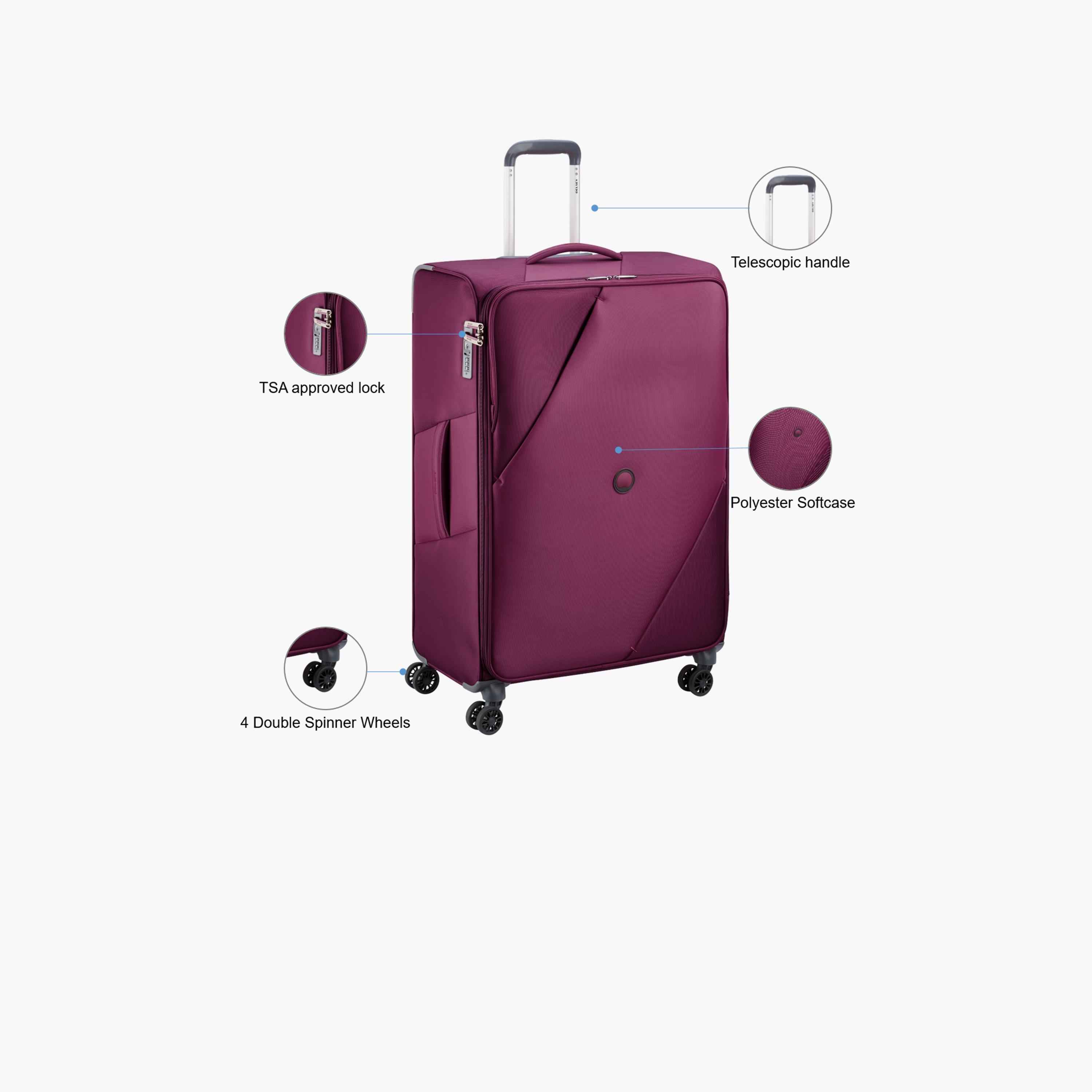 Delsey Paris Maringa Expendable Double Wheel Trolley Luggage Bag 82 CM Purple-travel-luggagesandbags-luggage-image-3