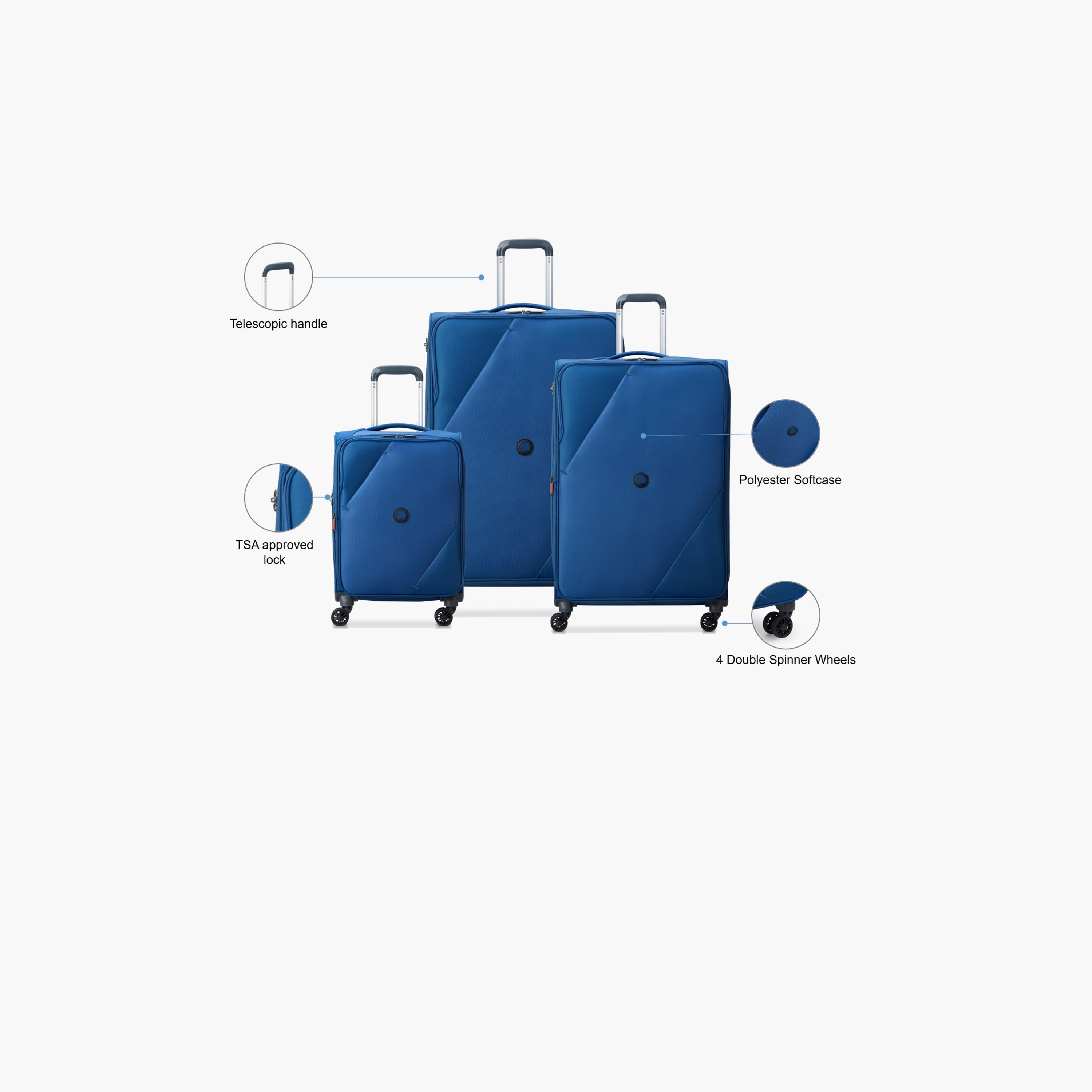 Delsey Paris Maringa Expendable Double Wheel Trolley 3pcs set (L+M+S) 55/71/82 CM Blue-travel-luggagesandbags-luggage-image-2