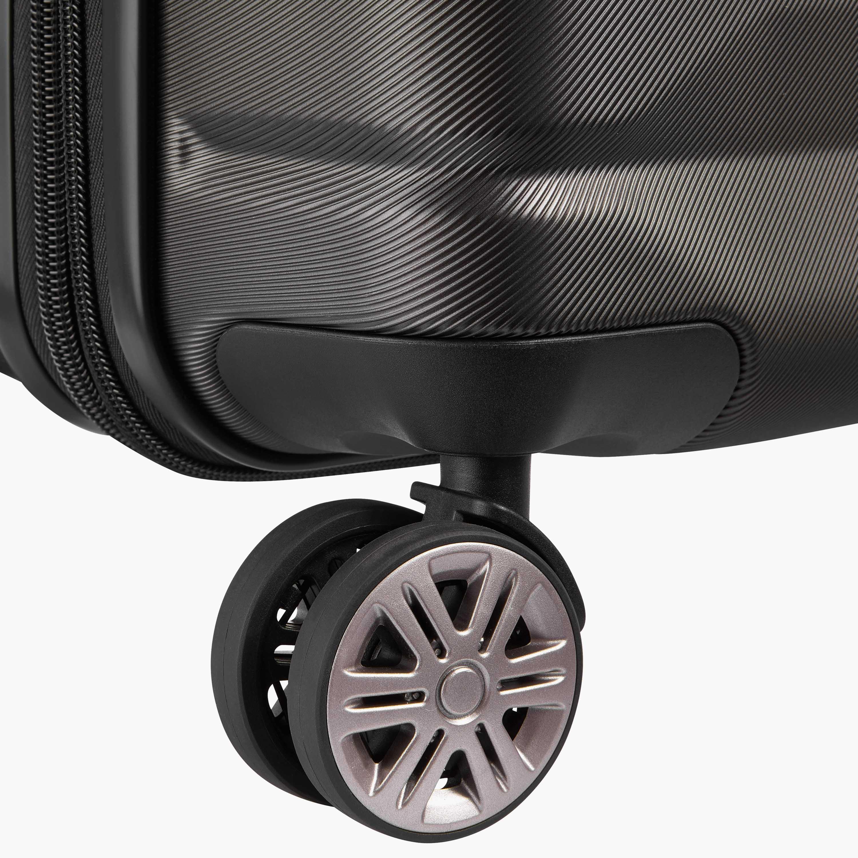 Delsey Paris Air Armour Hardcase Expendable Double Wheel Cabin Trolley Suitcase 55 CM Black-travel-luggagesandbags-luggage-image-12