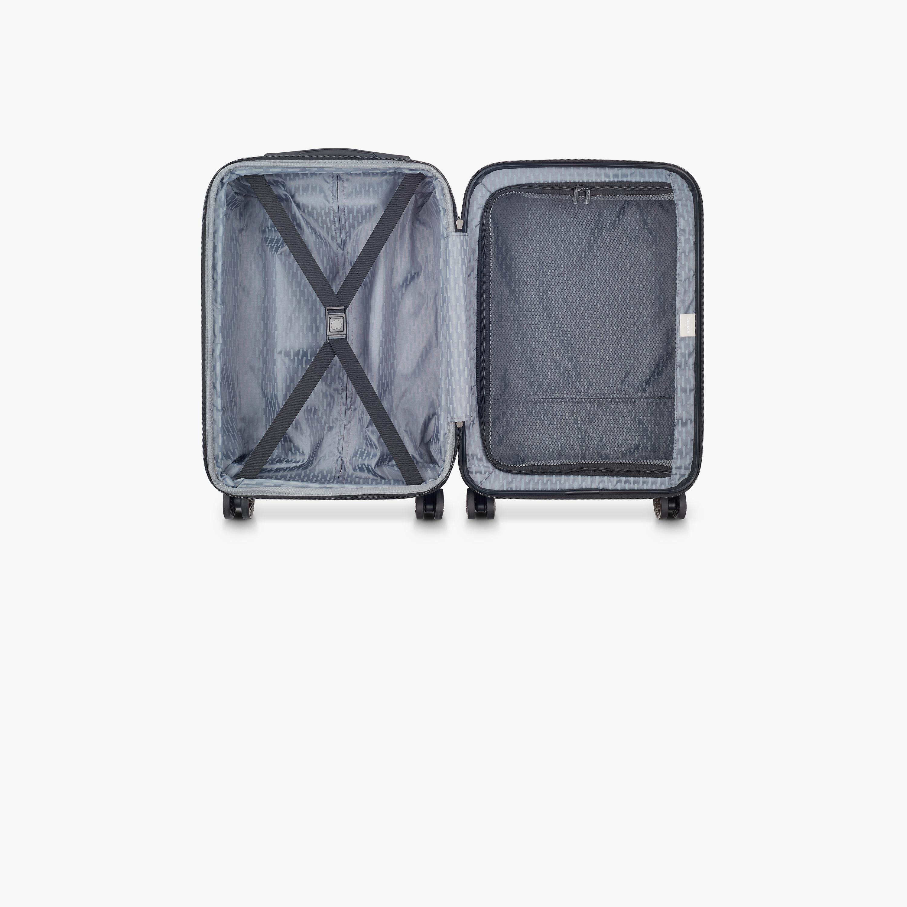 Delsey Paris Air Armour Hardcase Expendable Double Wheel Cabin Trolley Suitcase 55 CM Black-travel-luggagesandbags-luggage-image-7