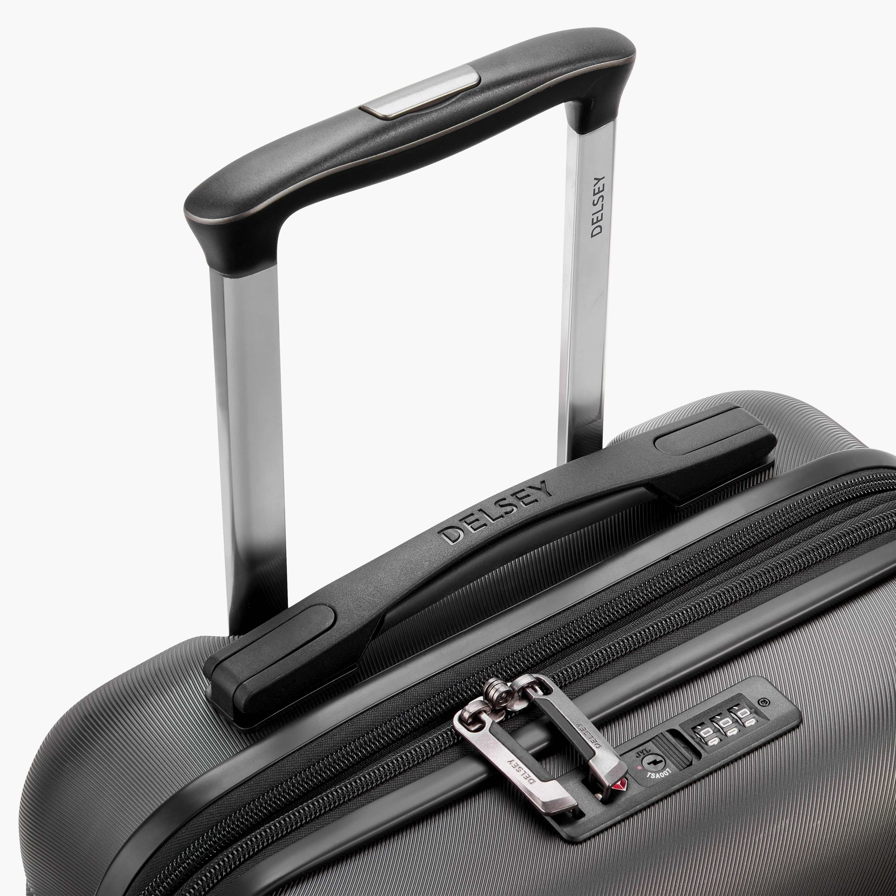 Delsey Paris Air Armour Hardcase Expendable Double Wheel Cabin Trolley Suitcase 55 CM Black-travel-luggagesandbags-luggage-image-9