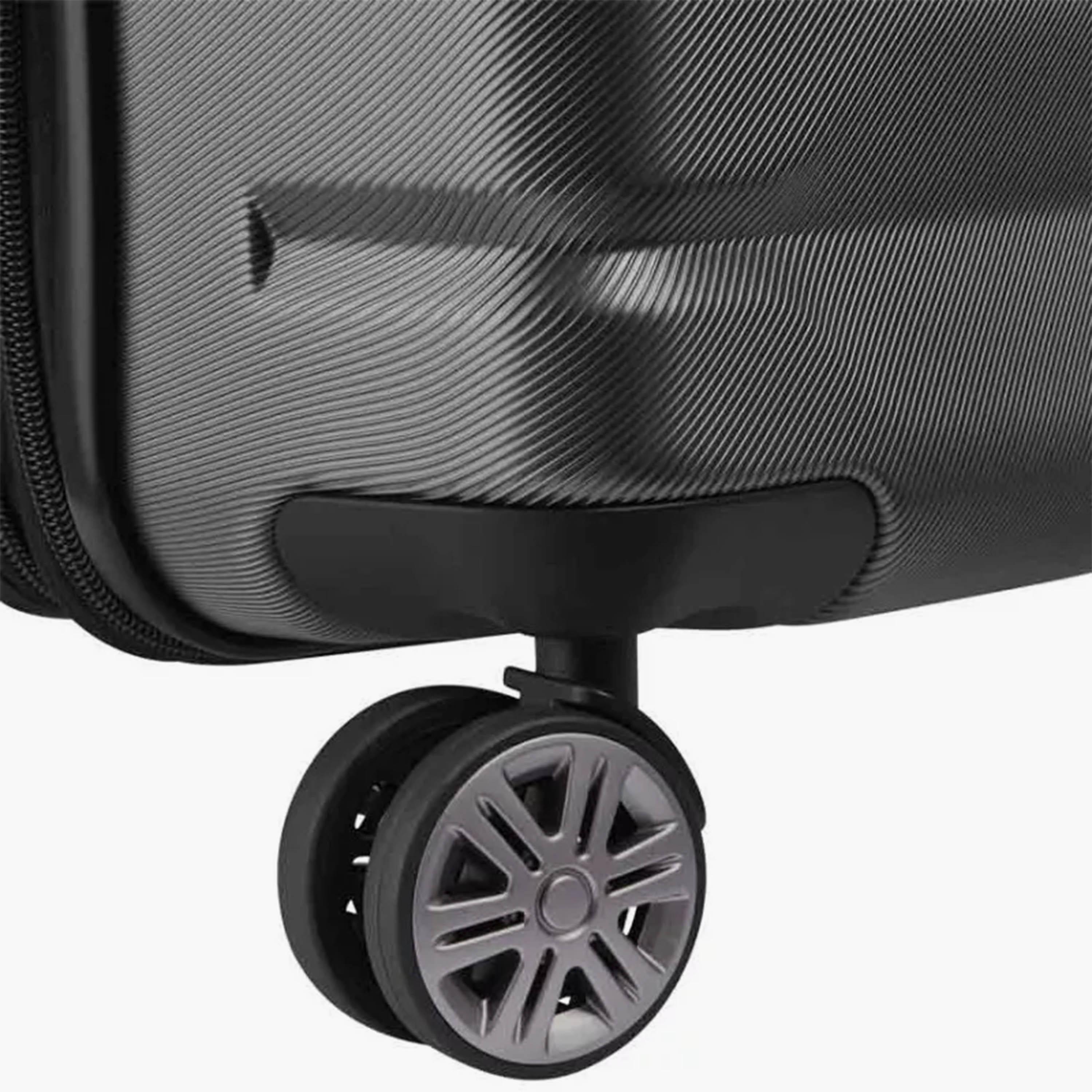 Delsey Paris Air Armour Hardcase Expendable Double Wheel Medium Trolley Suitcase 68 CM Black-travel-luggagesandbags-luggage-image-8