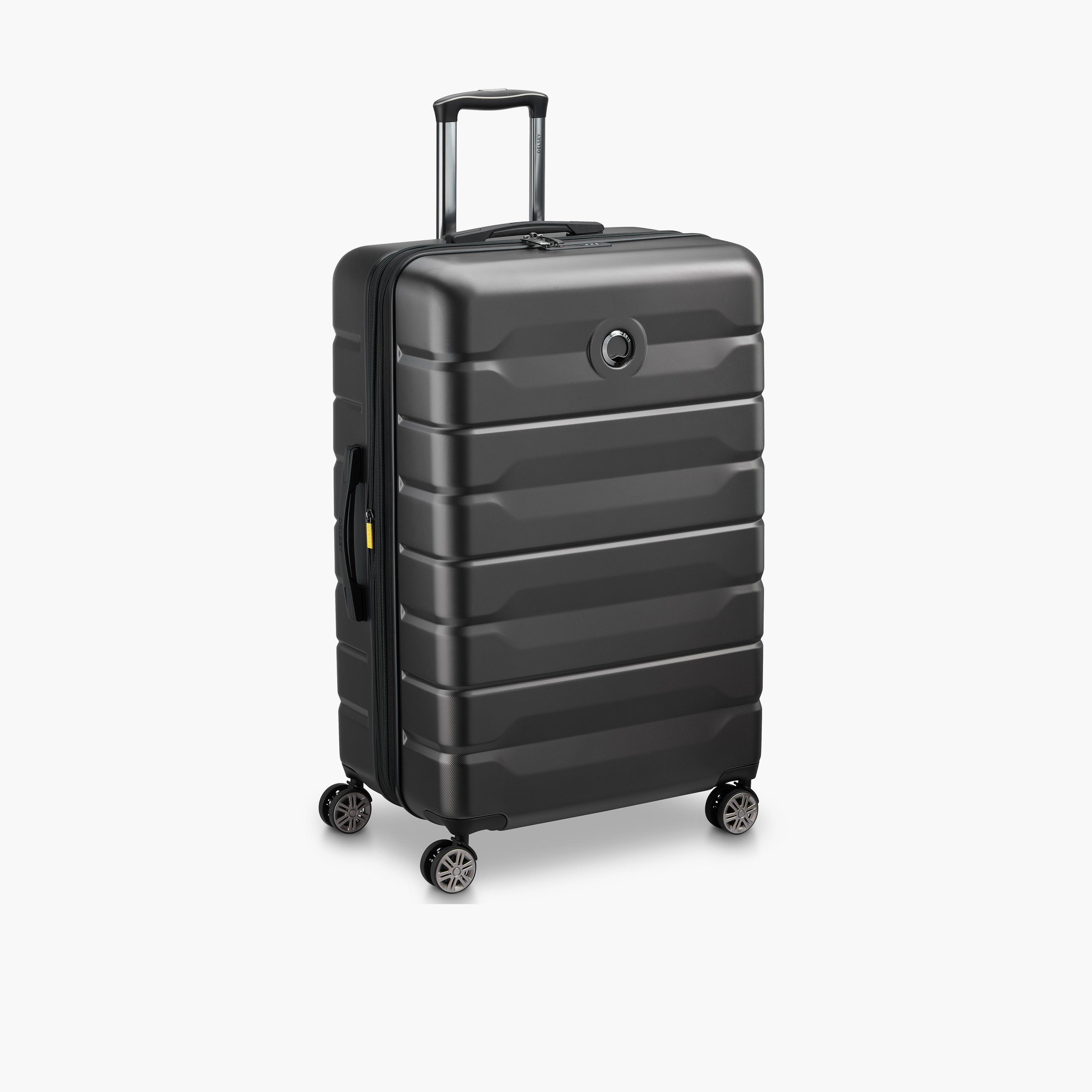 Delsey Paris Air Armour Hardcase Expendable Double Wheel Large Trolley Suitcase 78 CM Black-travel-luggagesandbags-luggage-image-5