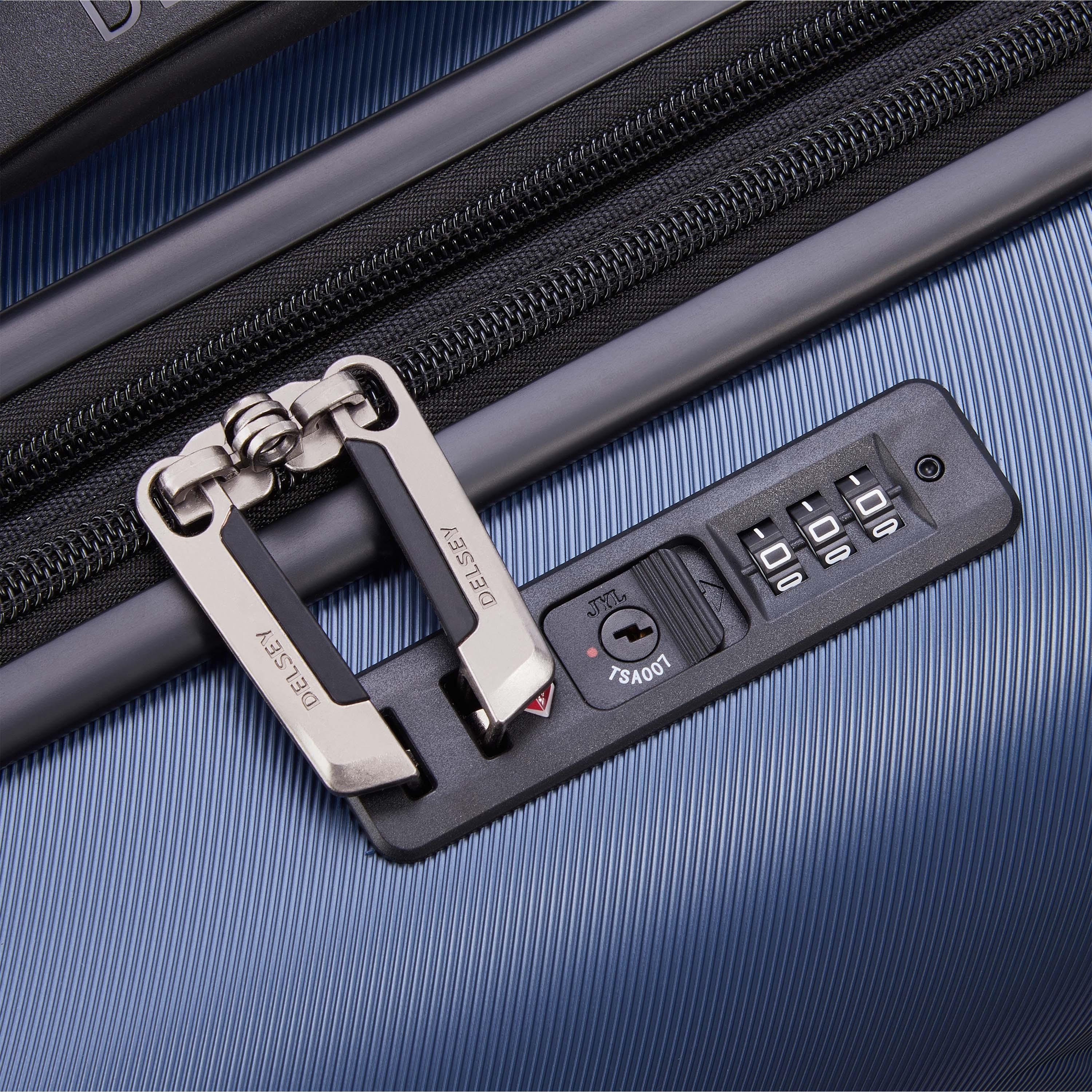 Delsey Paris Air Armour Hardcase Expendable Double Wheel Cabin Trolley Suitcase 55 CM Blue-travel-luggagesandbags-luggage-image-11