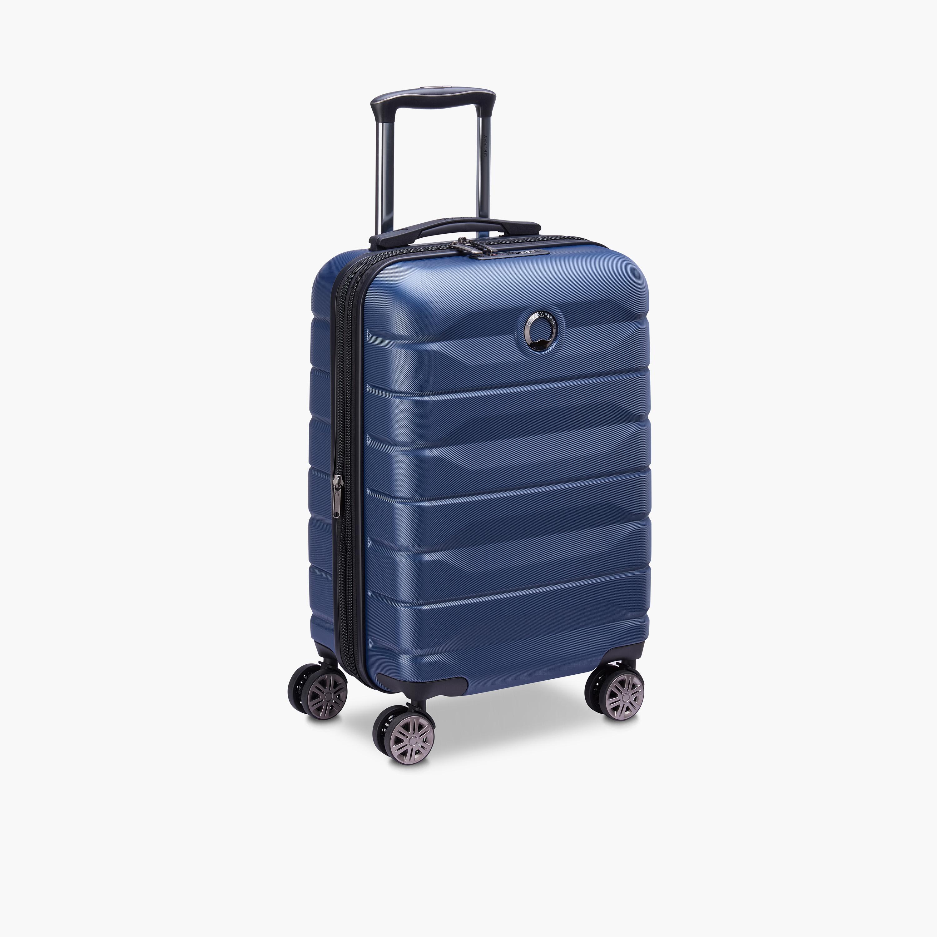 Delsey Paris Air Armour Hardcase Expendable Double Wheel Cabin Trolley Suitcase 55 CM Blue-travel-luggagesandbags-luggage-image-5