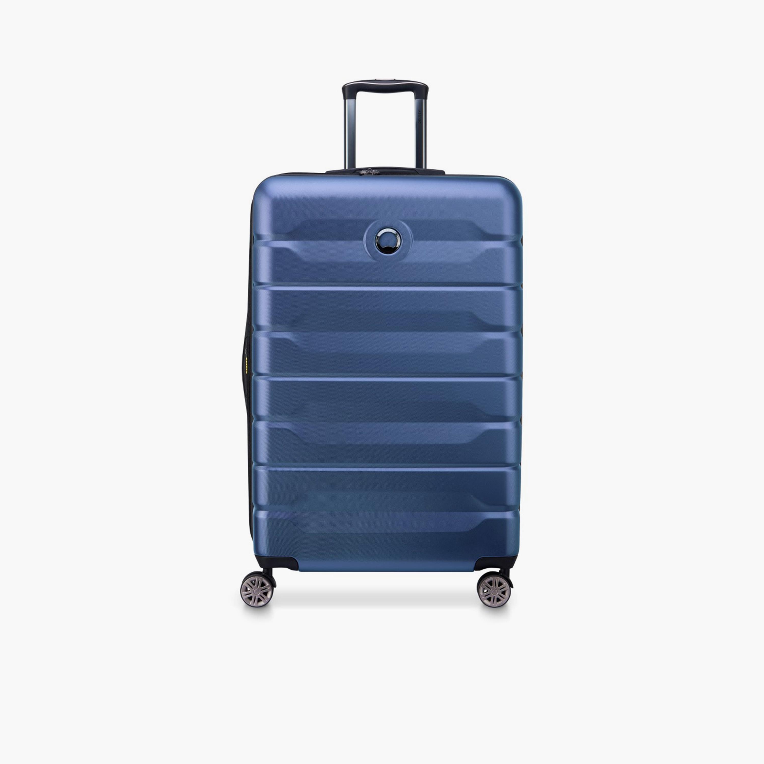 Delsey Paris Air Armour Hardcase Expendable Double Wheel Medium Trolley Suitcase 68 CM Blue-travel-luggagesandbags-luggage-image-1