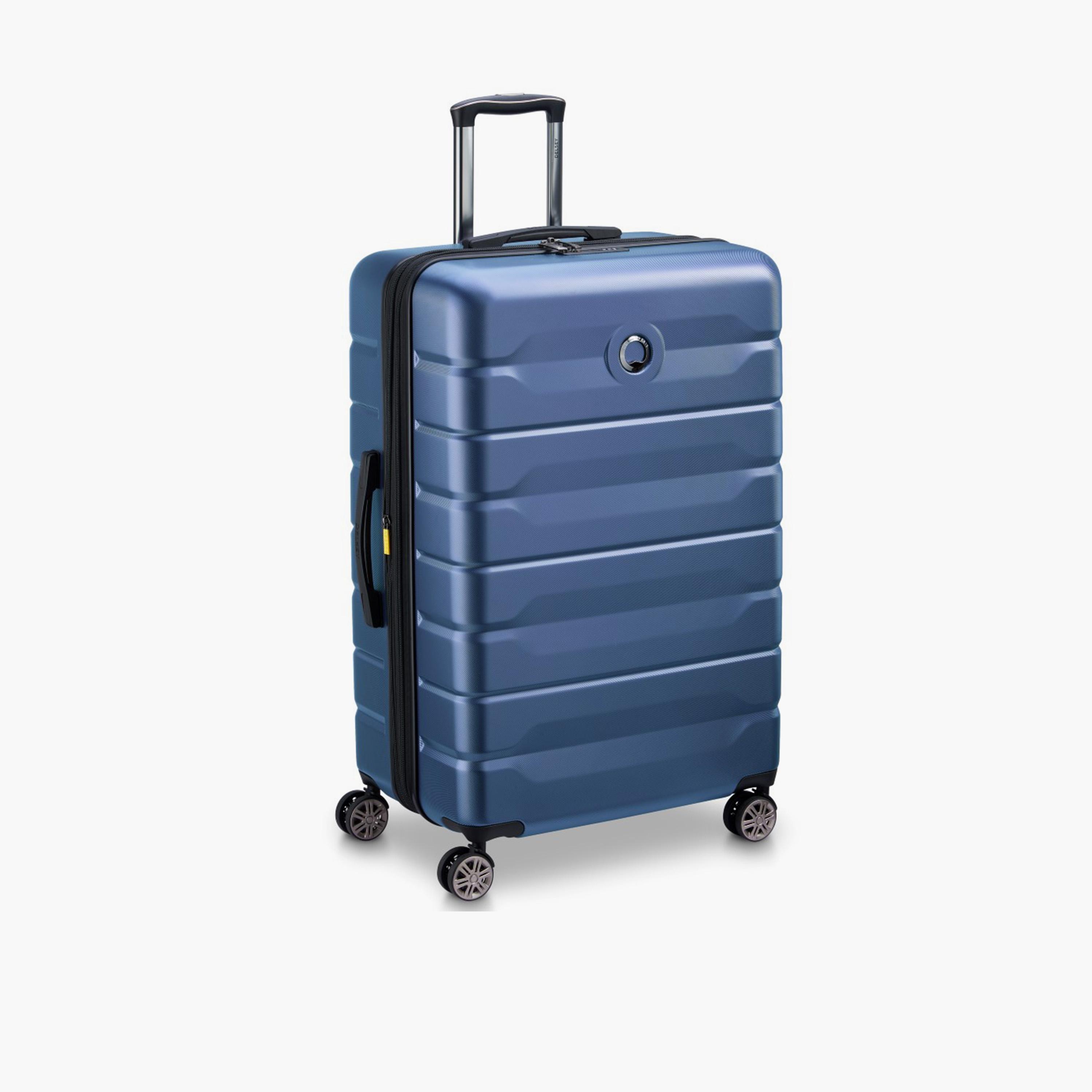 Delsey Paris Air Armour Hardcase Expendable Double Wheel Medium Trolley Suitcase 68 CM Blue-travel-luggagesandbags-luggage-image-5