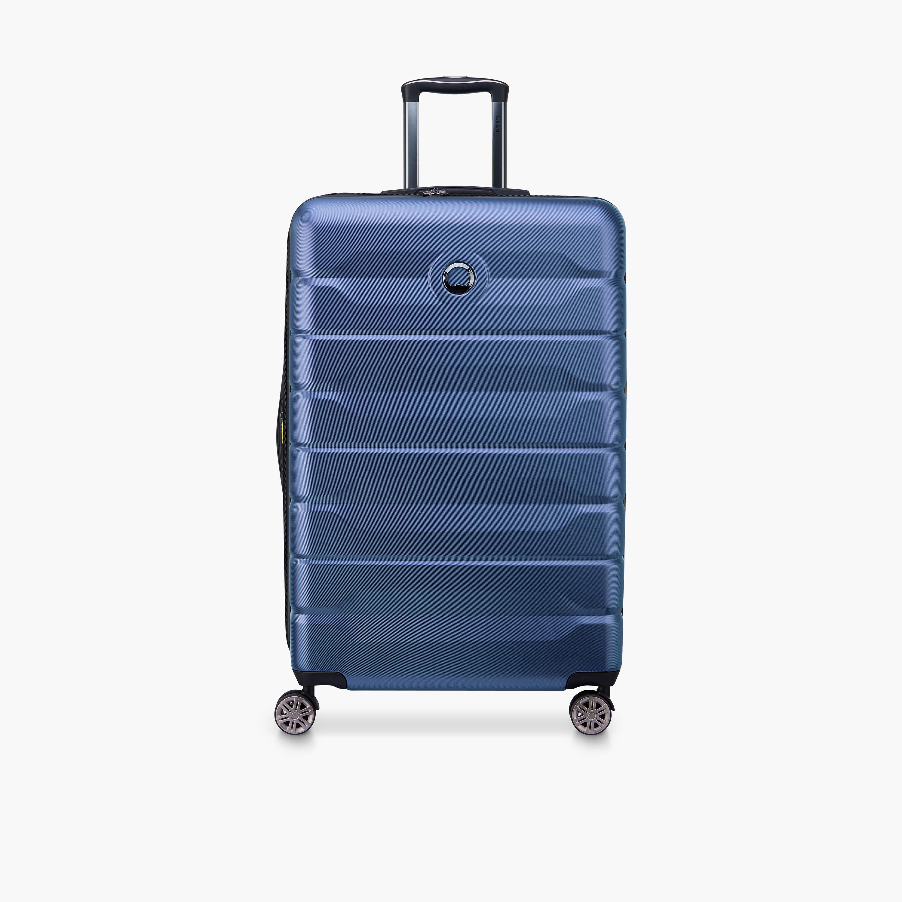 Delsey Paris Air Armour Hardcase Expendable Double Wheel Large Trolley Suitcase 78 CM Blue-travel-luggagesandbags-luggage-image-1