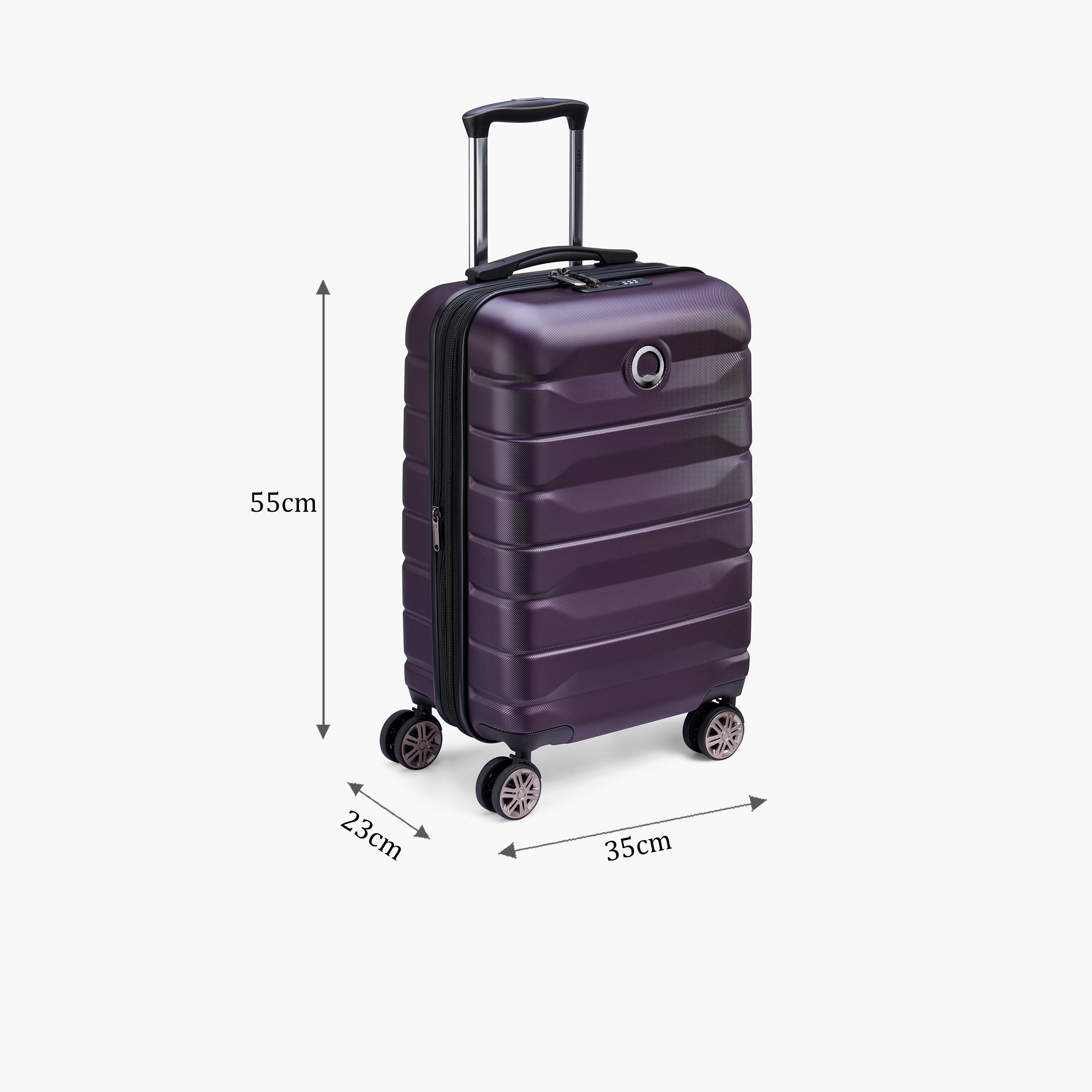 Delsey Paris Air Armour Hardcase Expendable Double Wheel Cabin Trolley Suitcase 55 CM purple-travel-luggagesandbags-luggage-image-2