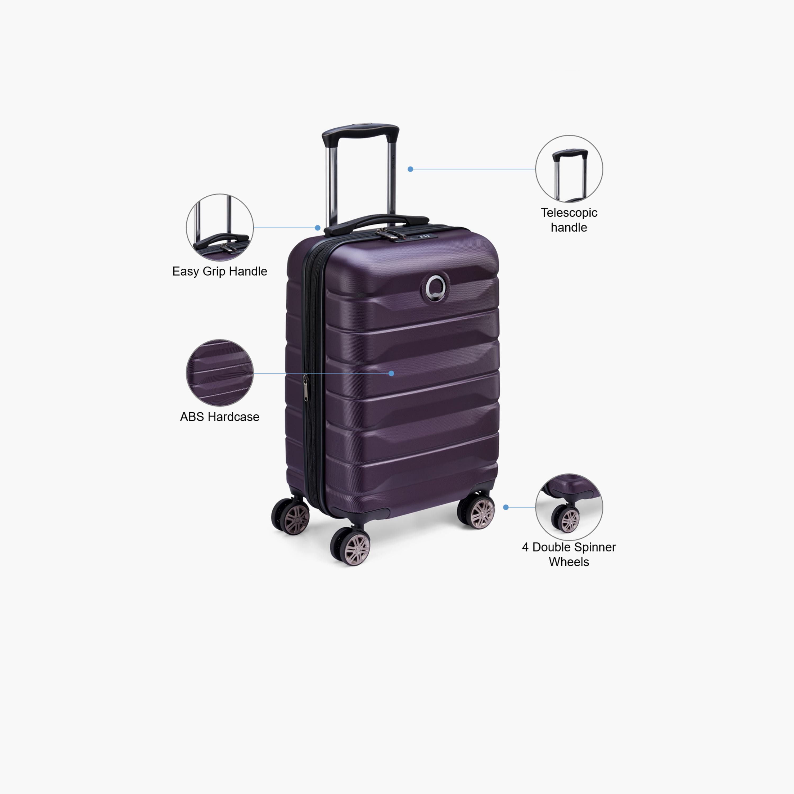 Delsey Paris Air Armour Hardcase Expendable Double Wheel Cabin Trolley Suitcase 55 CM purple-travel-luggagesandbags-luggage-image-3