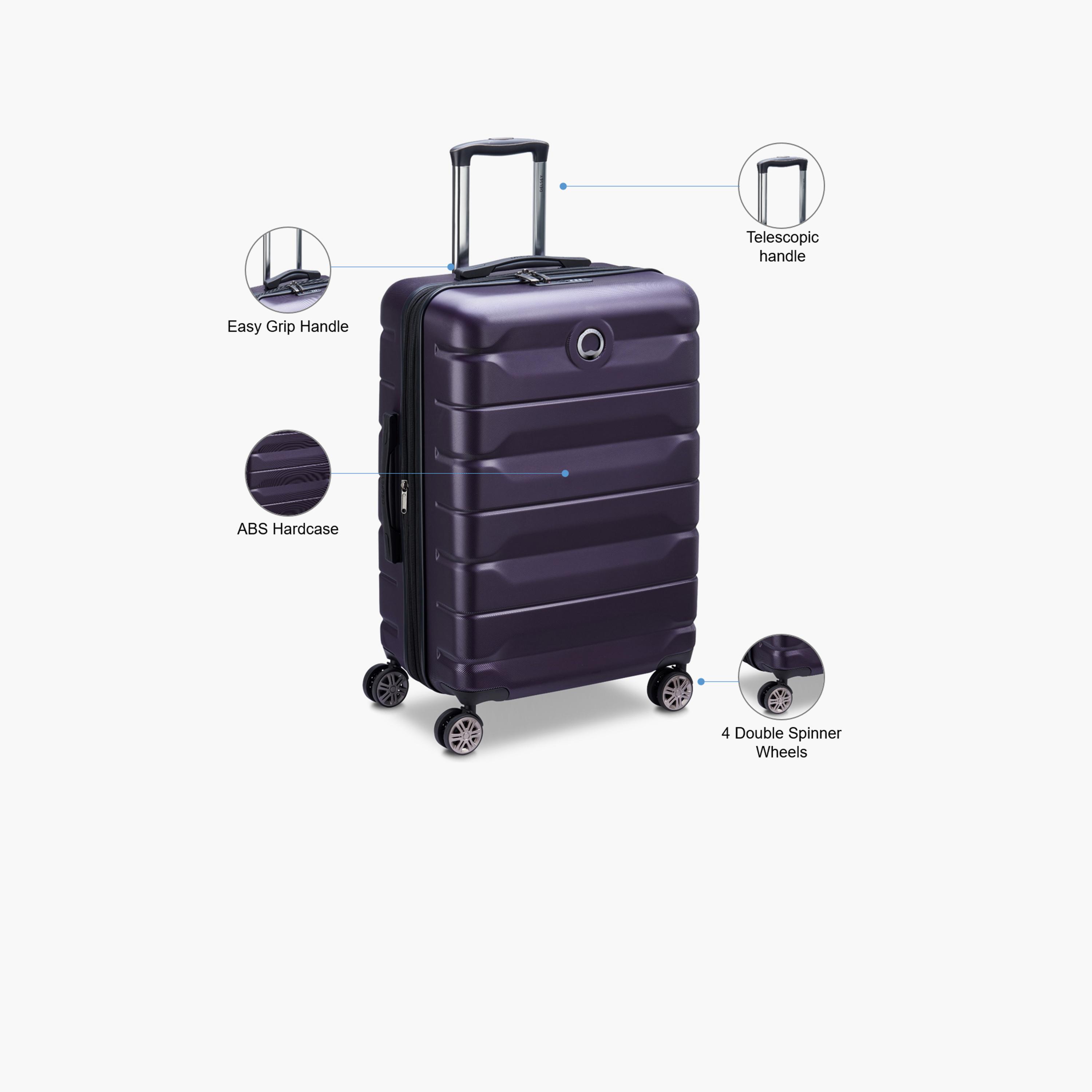 Delsey Paris Air Armour Hardcase Expendable Double Wheel Medium Trolley Suitcase 68 CM purple-travel-luggagesandbags-luggage-image-3