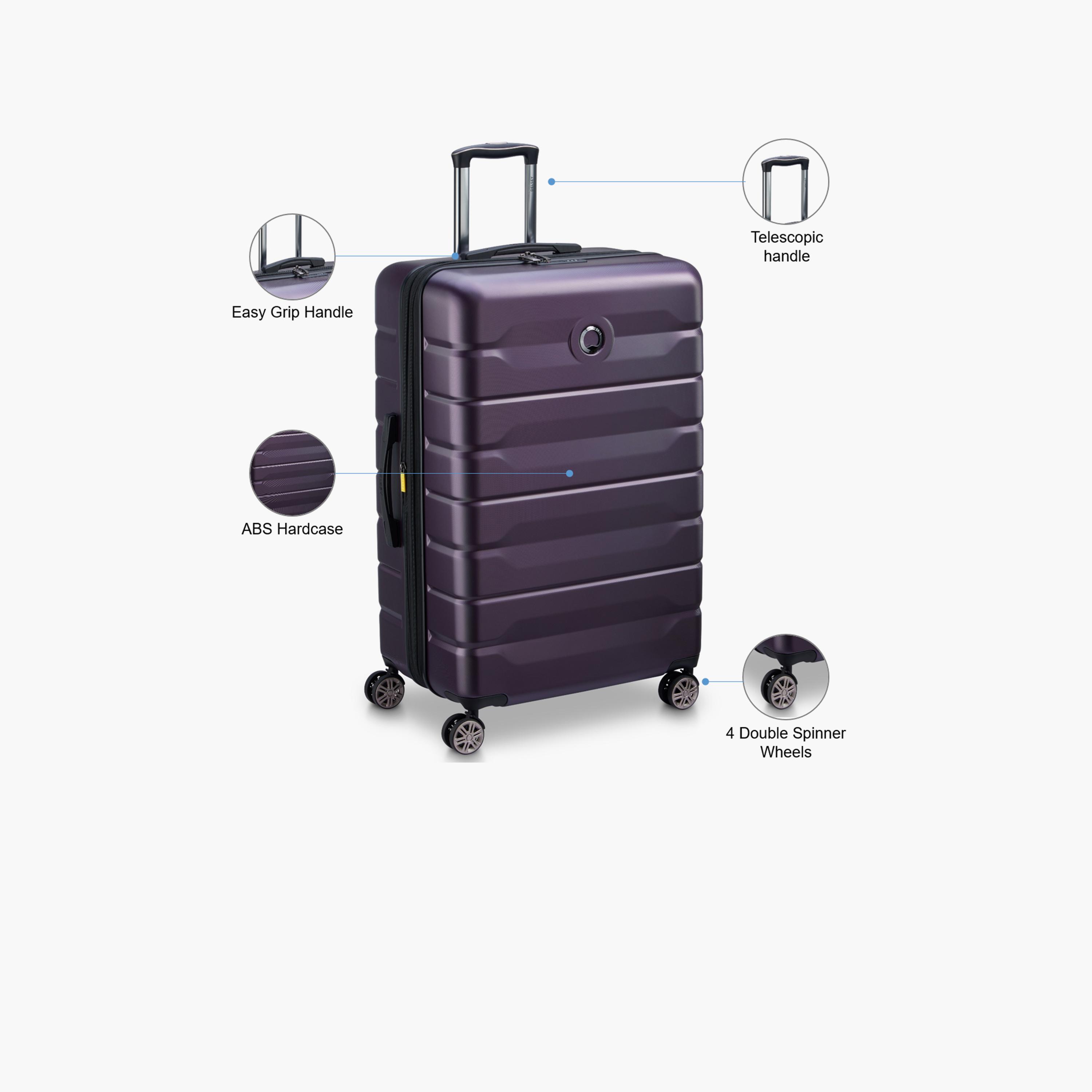 Delsey Paris Air Armour Hardcase Expendable Double Wheel Large Trolley Suitcase 78 CM purple-travel-luggagesandbags-luggage-image-3