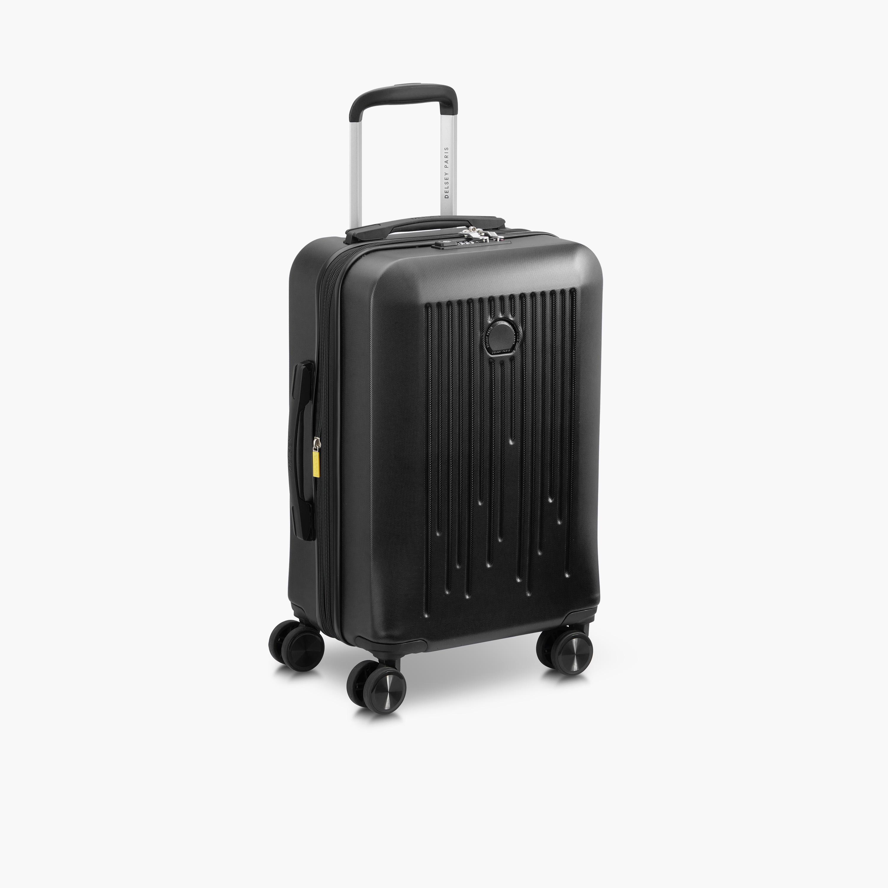 Delsey Paris Christine Hardside Expendable Double Wheel Luggage Trolley Suitcase 55 CM Black-travel-luggagesandbags-luggage-image-5
