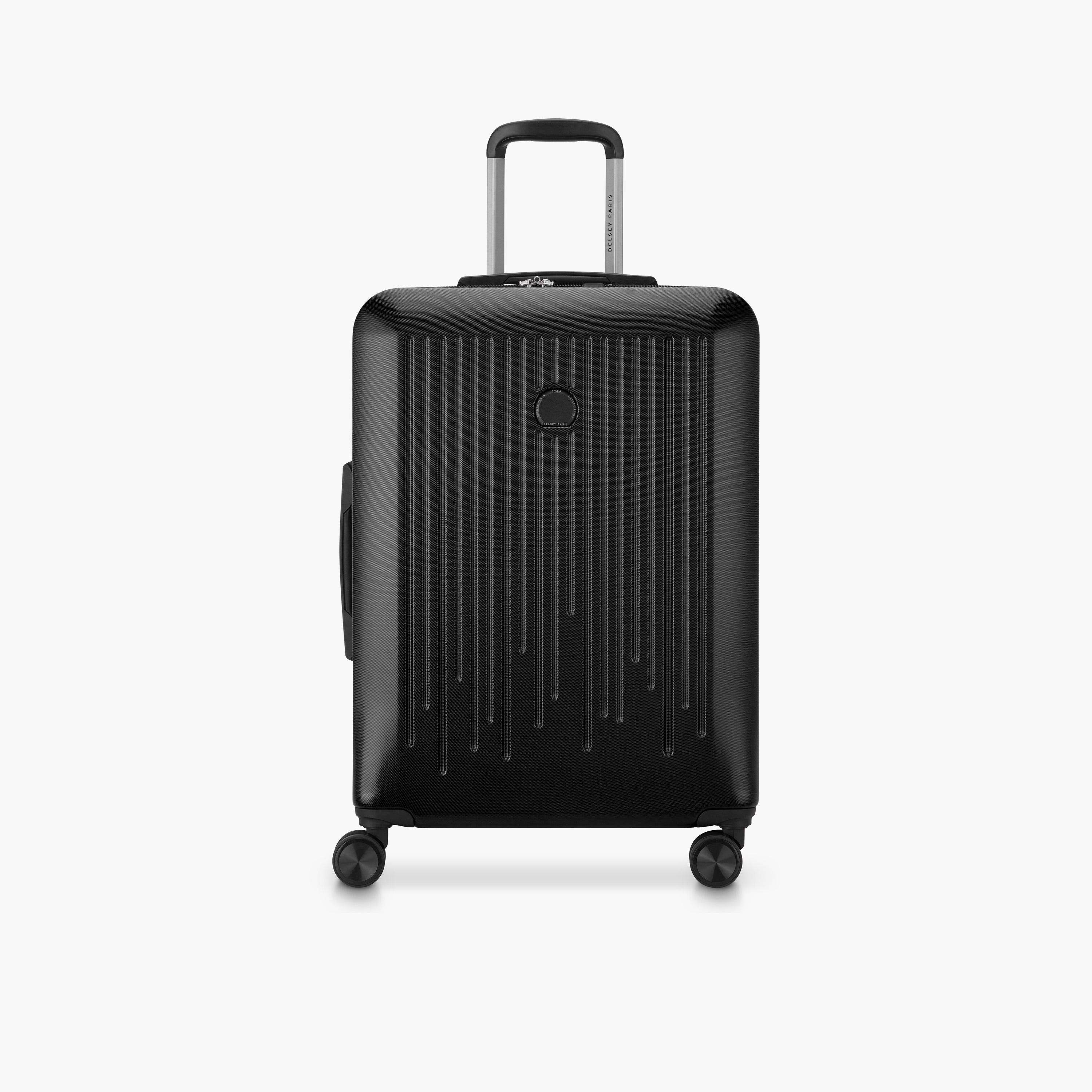 Delsey Paris Christine Hardside Expendable Double Wheel Luggage Trolley Suitcase 70 CM Black-travel-luggagesandbags-luggage-image-1