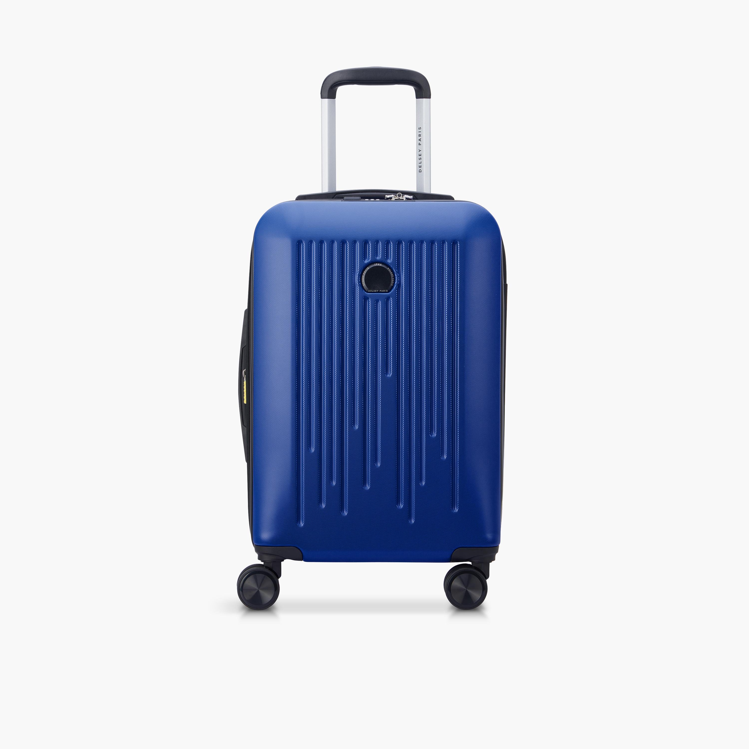 Delsey Paris Christine Hardside Expendable Double Wheel Luggage Trolley Suitcase 55 CM Blue-travel-luggagesandbags-luggage-image-1