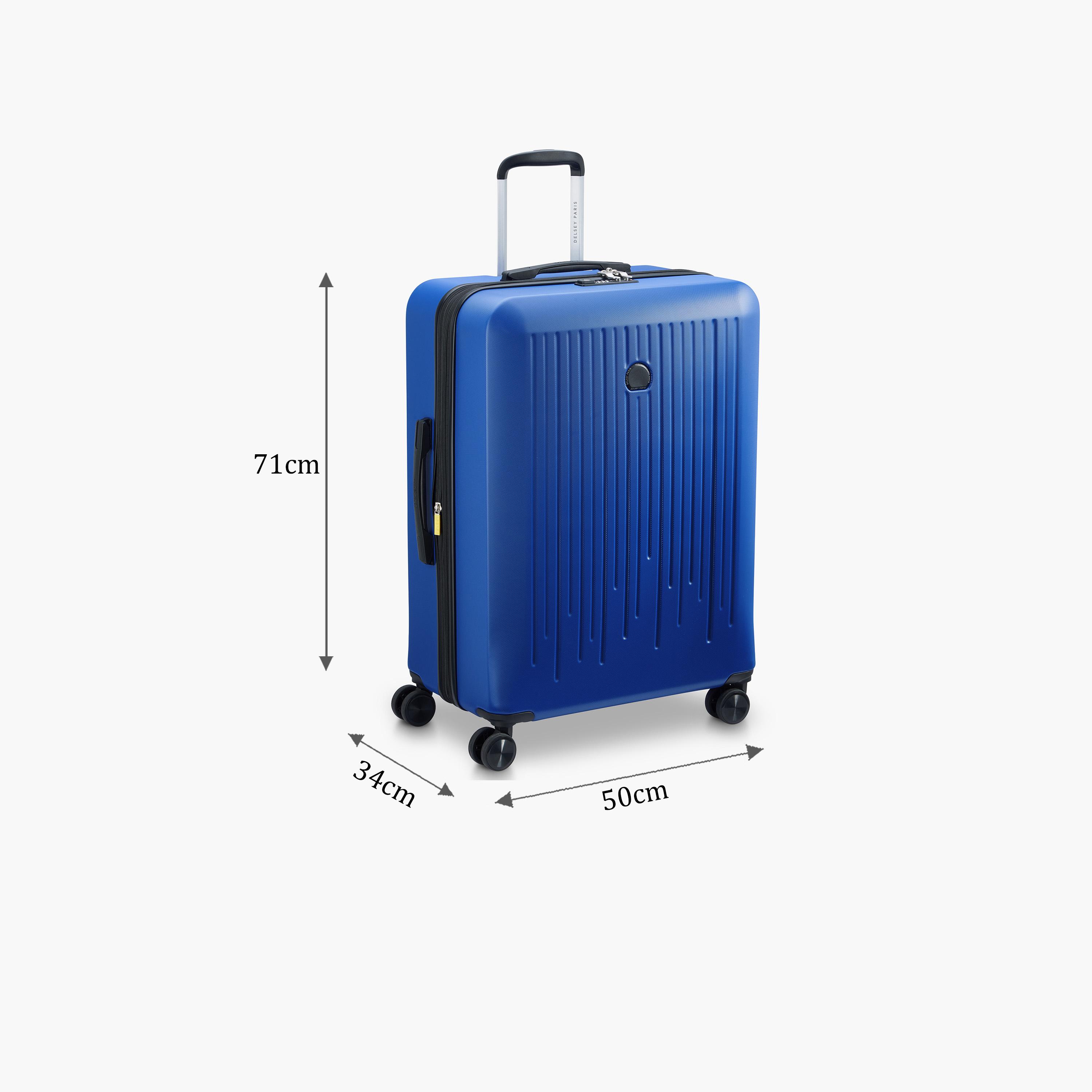 Delsey Paris Christine Hardside Expendable Double Wheel Luggage Trolley Suitcase 70 CM Blue-travel-luggagesandbags-luggage-image-2