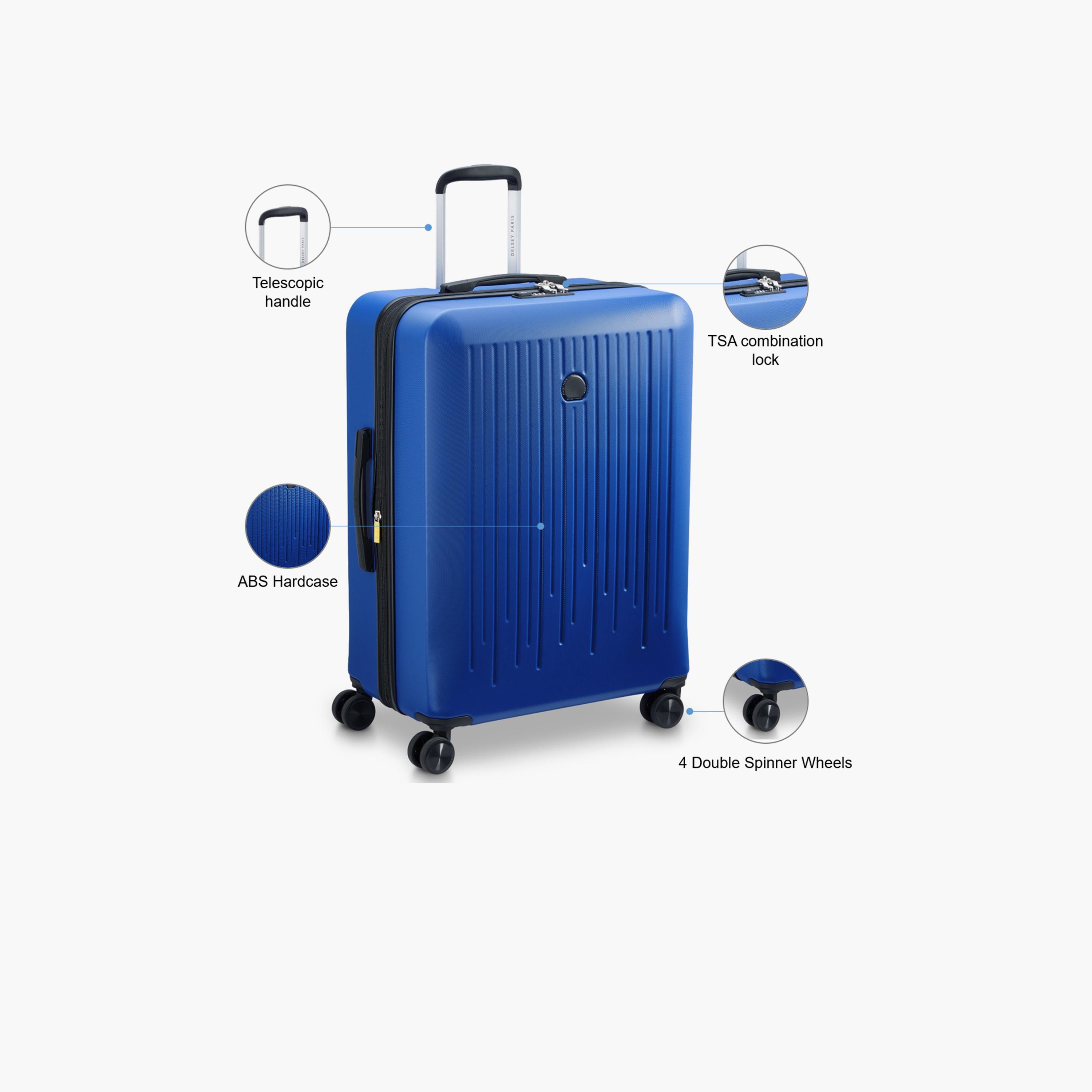 Delsey Paris Christine Hardside Expendable Double Wheel Luggage Trolley Suitcase 70 CM Blue-travel-luggagesandbags-luggage-image-3