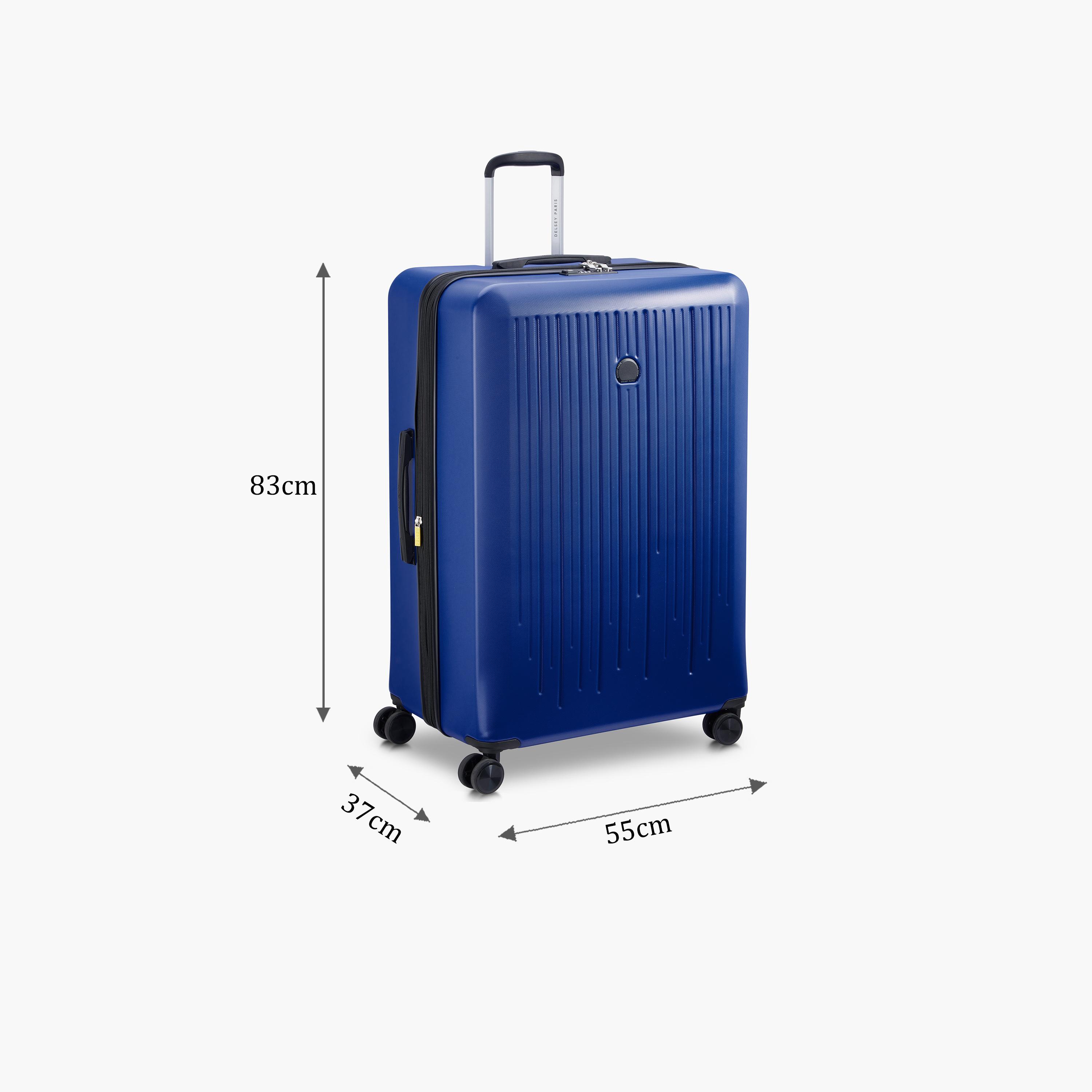 Delsey Paris Christine Hardside Expendable Double Wheel Luggage Trolley Suitcase 82 CM Blue-travel-luggagesandbags-luggage-image-2