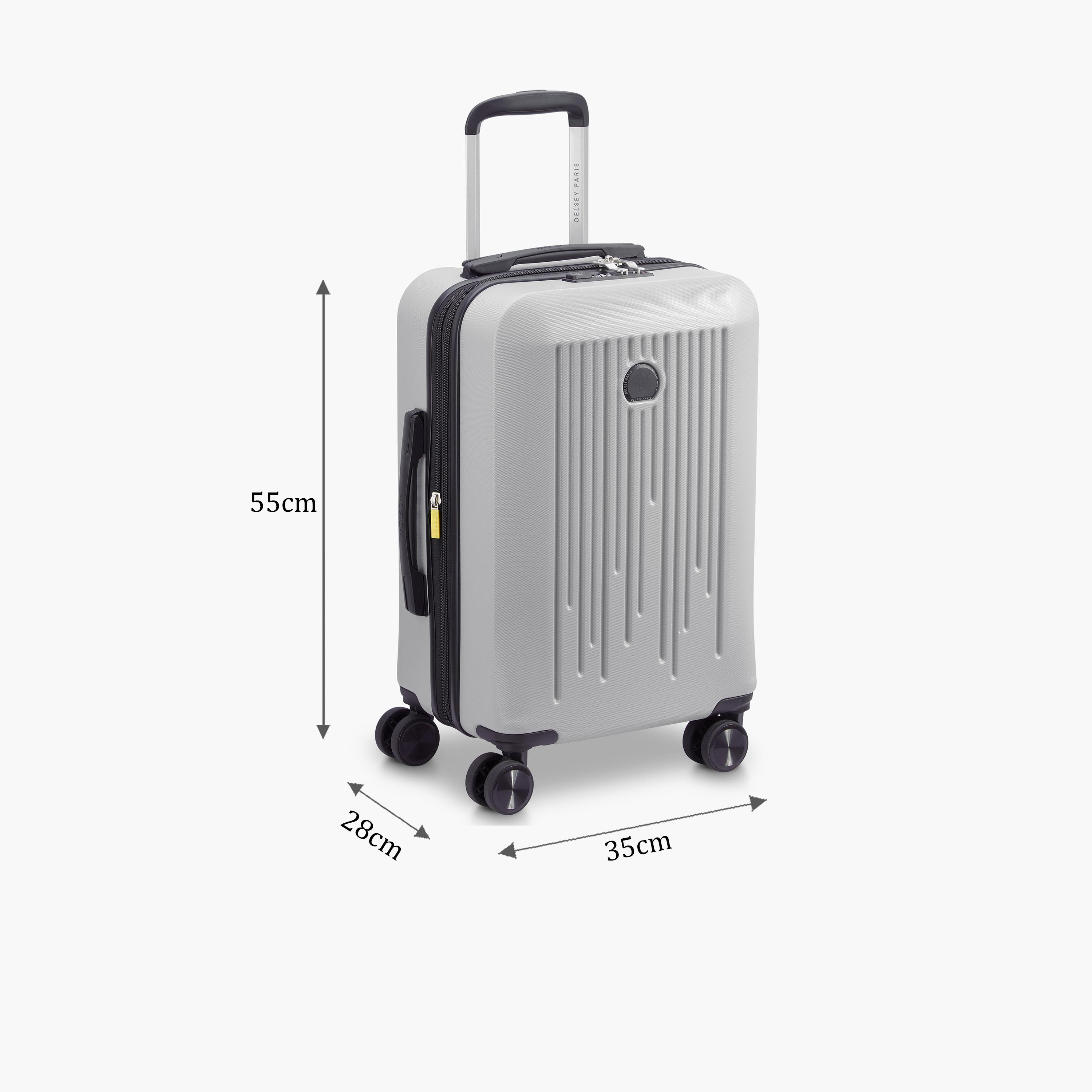 Delsey Paris Christine Hardside Expendable Double Wheel Luggage Trolley Suitcase 55 CM strom grey-travel-luggagesandbags-luggage-image-2