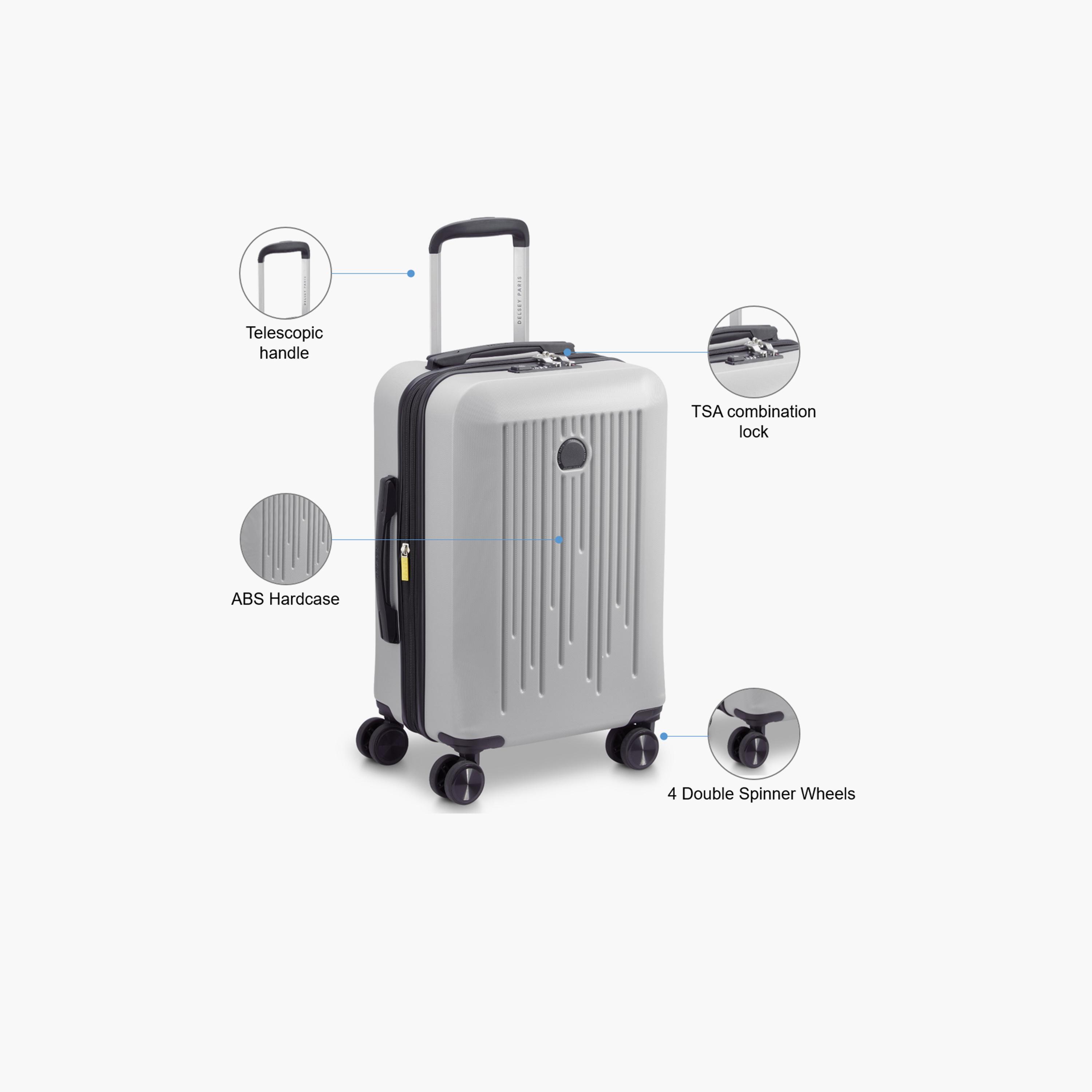 Delsey Paris Christine Hardside Expendable Double Wheel Luggage Trolley Suitcase 55 CM strom grey-travel-luggagesandbags-luggage-image-3