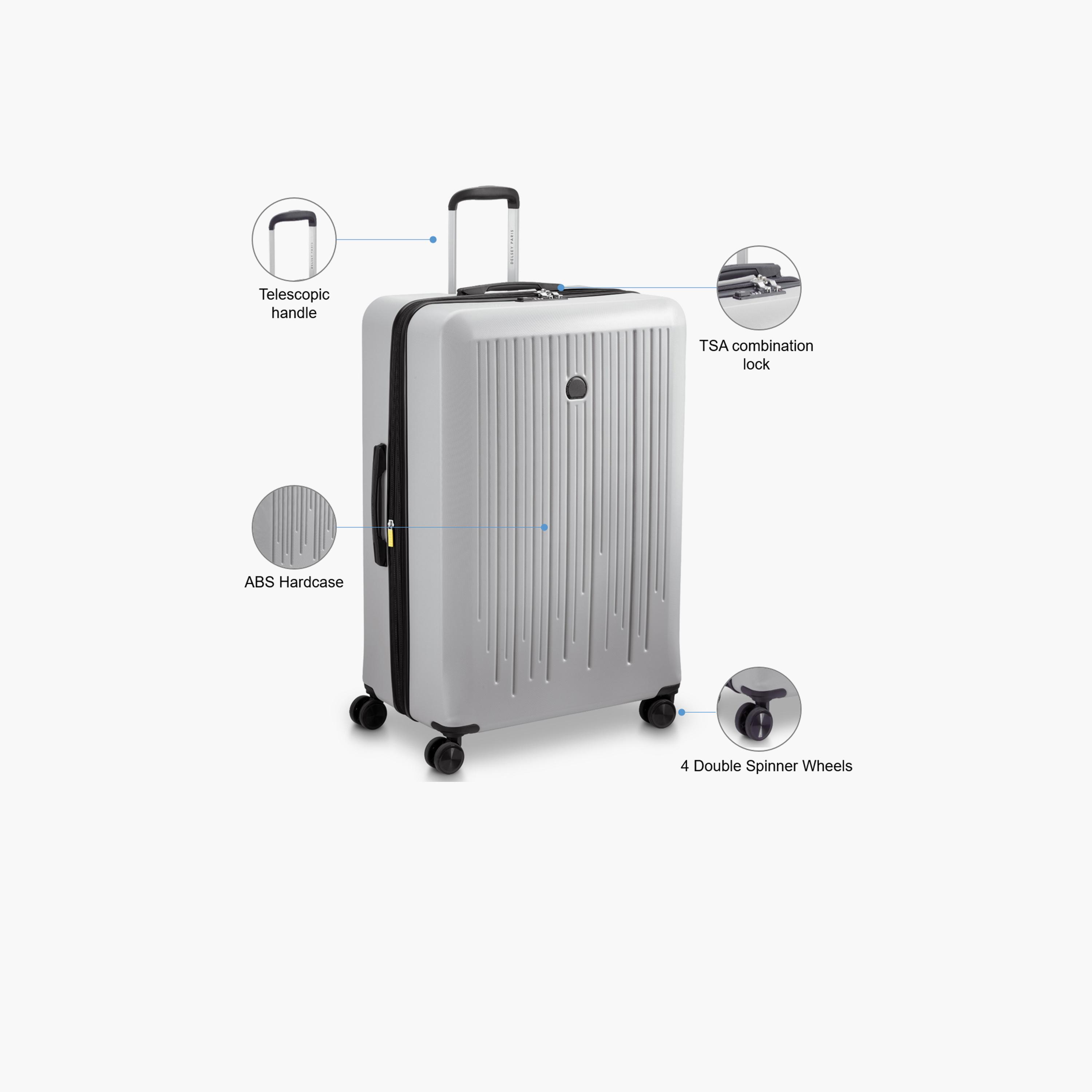 Delsey Paris Christine Hardside Expendable Double Wheel Luggage Trolley Suitcase 82 CM storm grey-travel-luggagesandbags-luggage-image-3