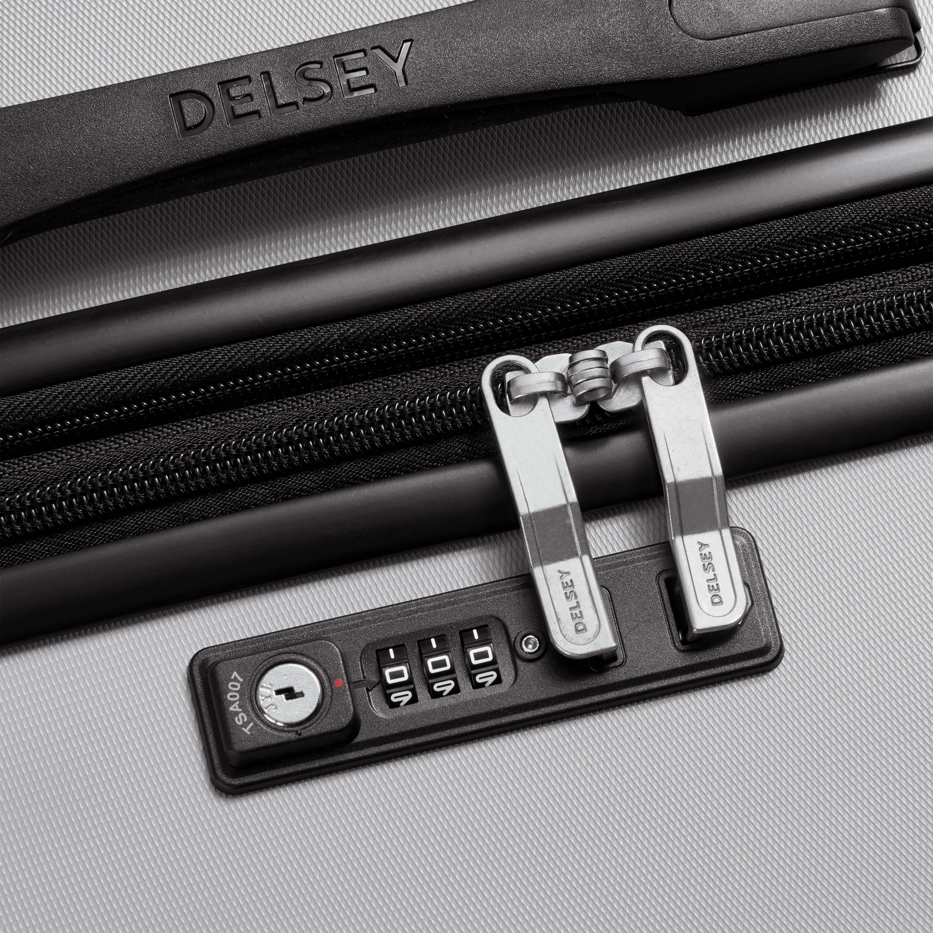 Delsey Paris Christine Hardside Expendable Double Wheel Luggage Trolley Suitcase 2pcs set (L+S) 55/82 CM storm grey-travel-luggagesandbags-luggage-image-7