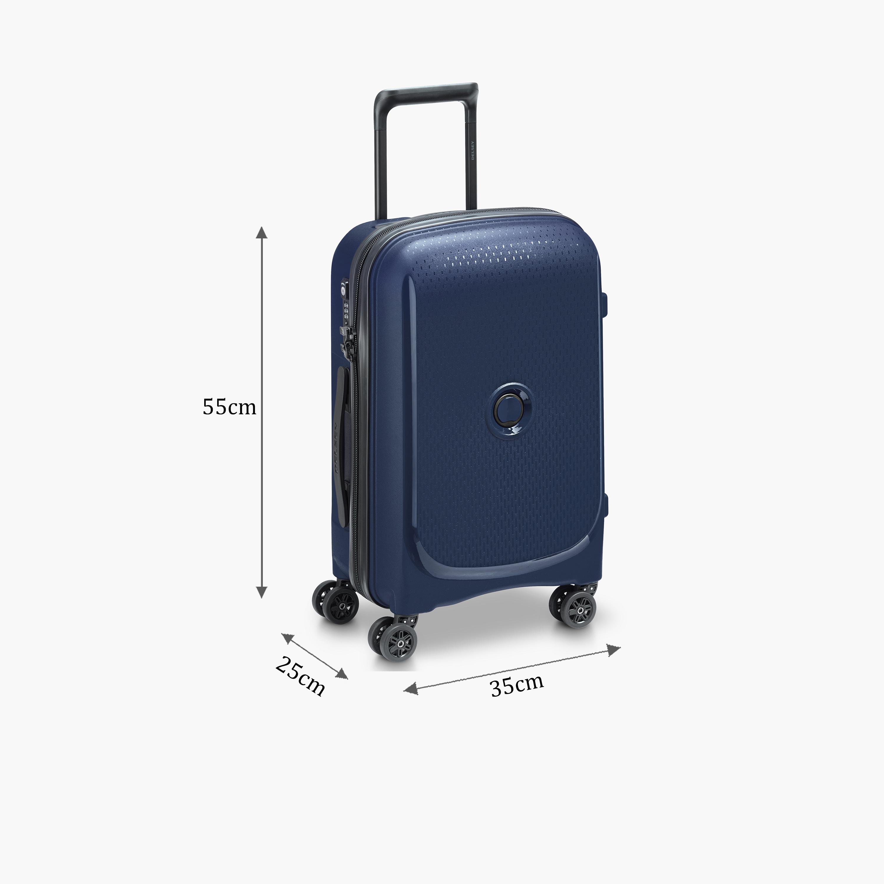 Delsey Paris Belmont + Hardcase Expendable Double Wheel Luggage Suitcase 55 CM Blue-travel-luggagesandbags-luggage-image-2
