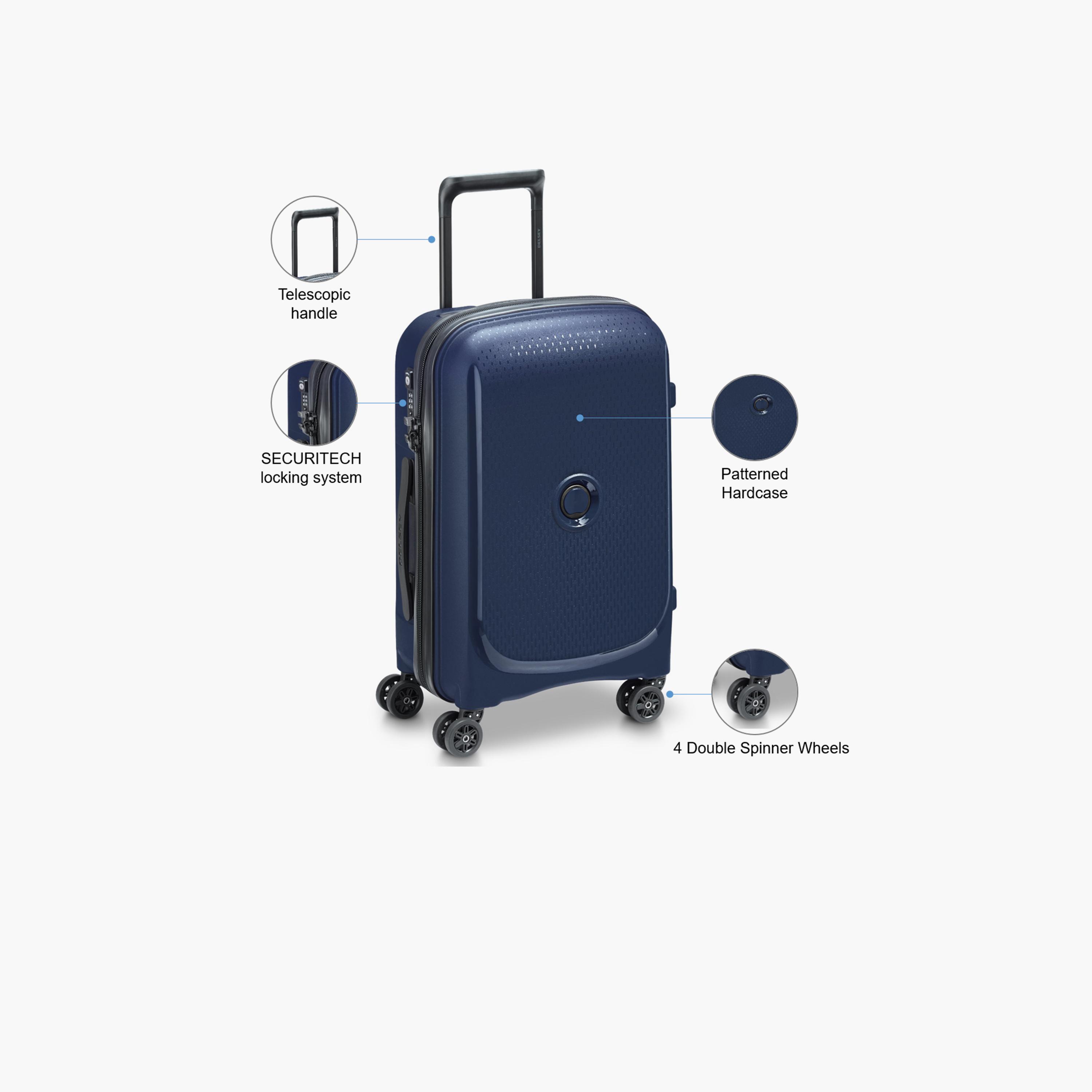 Delsey Paris Belmont + Hardcase Expendable Double Wheel Luggage Suitcase 55 CM Blue-travel-luggagesandbags-luggage-image-3