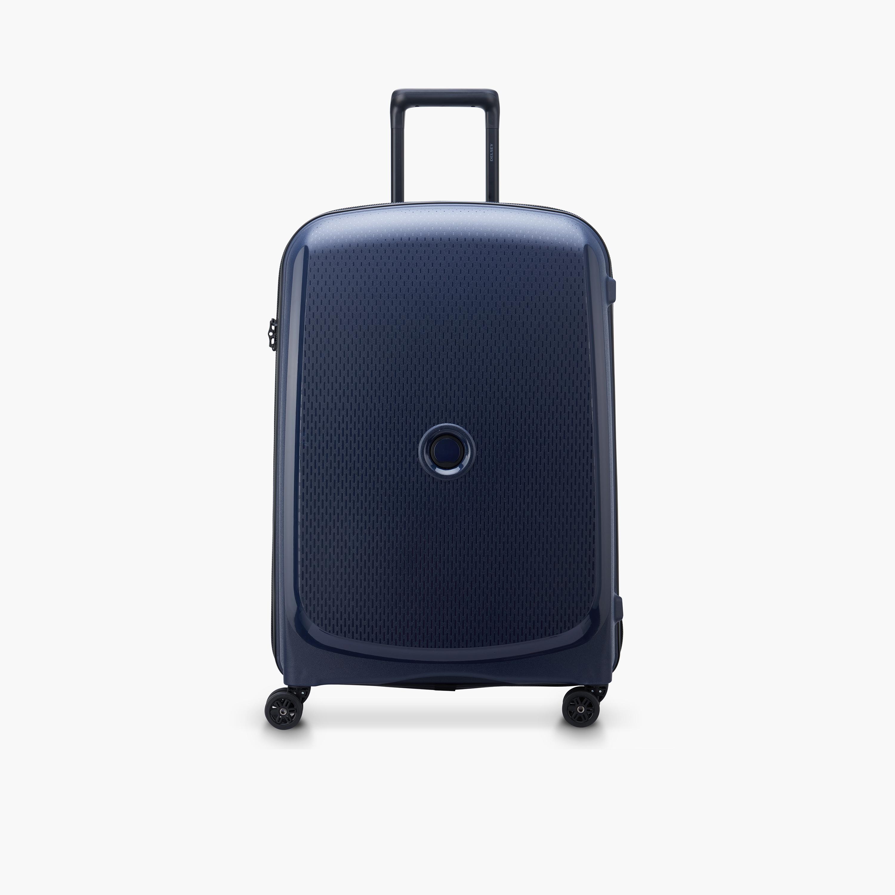 Delsey Paris Belmont + Hardcase Expendable Double Wheel Luggage Suitcase 71 CM Blue-travel-luggagesandbags-luggage-image-1
