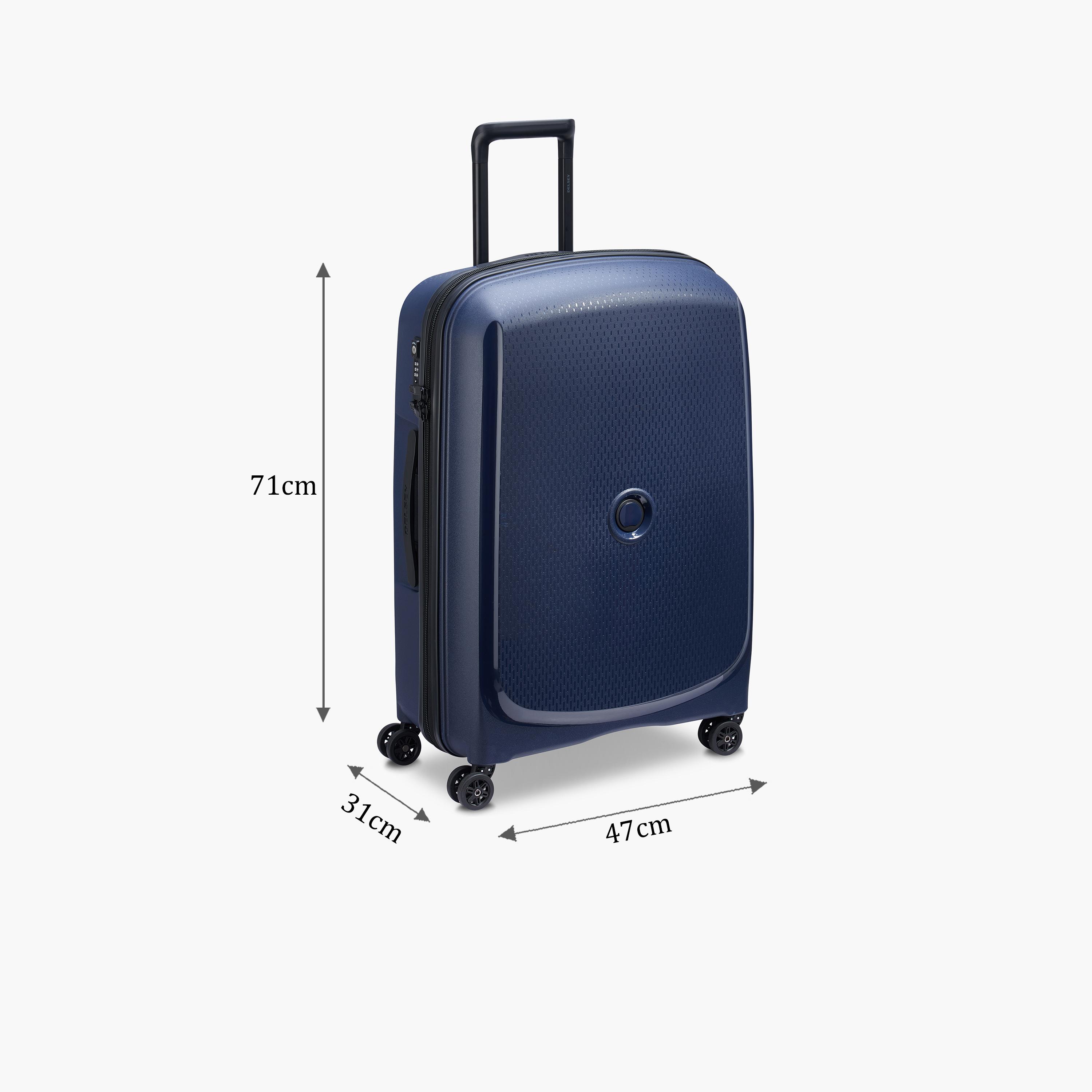 Delsey Paris Belmont + Hardcase Expendable Double Wheel Luggage Suitcase 71 CM Blue-travel-luggagesandbags-luggage-image-2