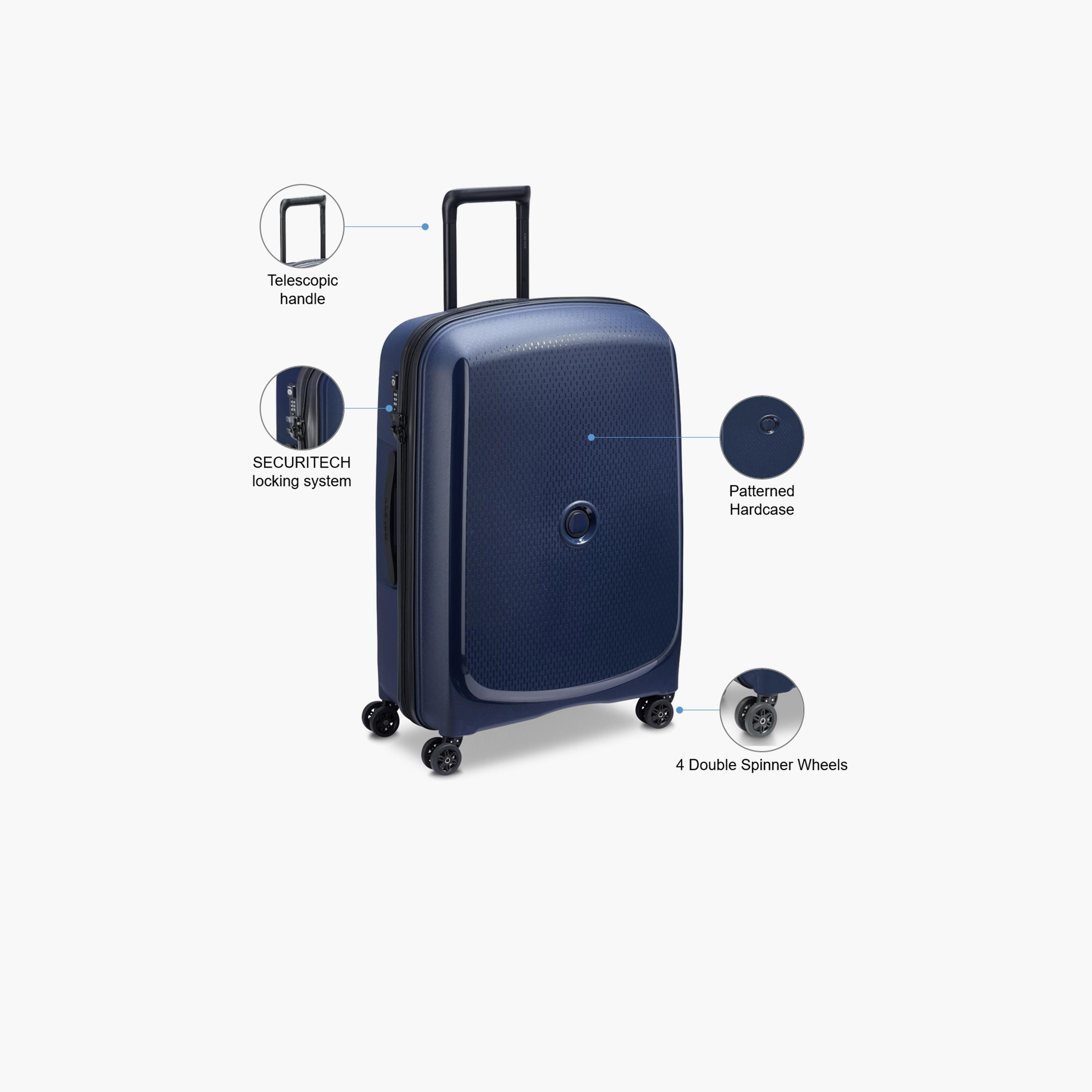 Delsey Paris Belmont + Hardcase Expendable Double Wheel Luggage Suitcase 71 CM Blue-travel-luggagesandbags-luggage-image-3