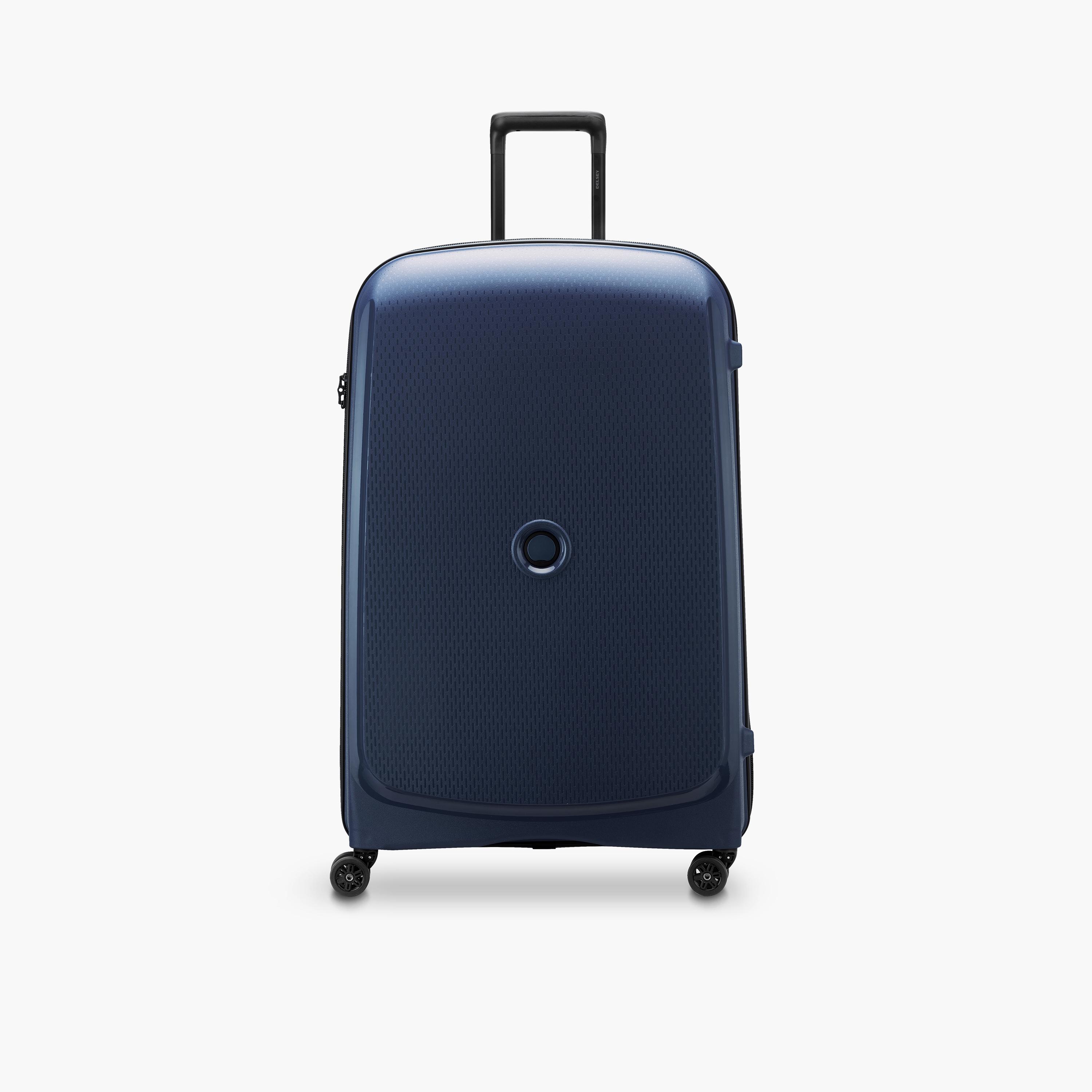Delsey Paris Belmont + Hardcase Expendable Double Wheel Luggage Suitcase 83 CM Blue-travel-luggagesandbags-luggage-image-1