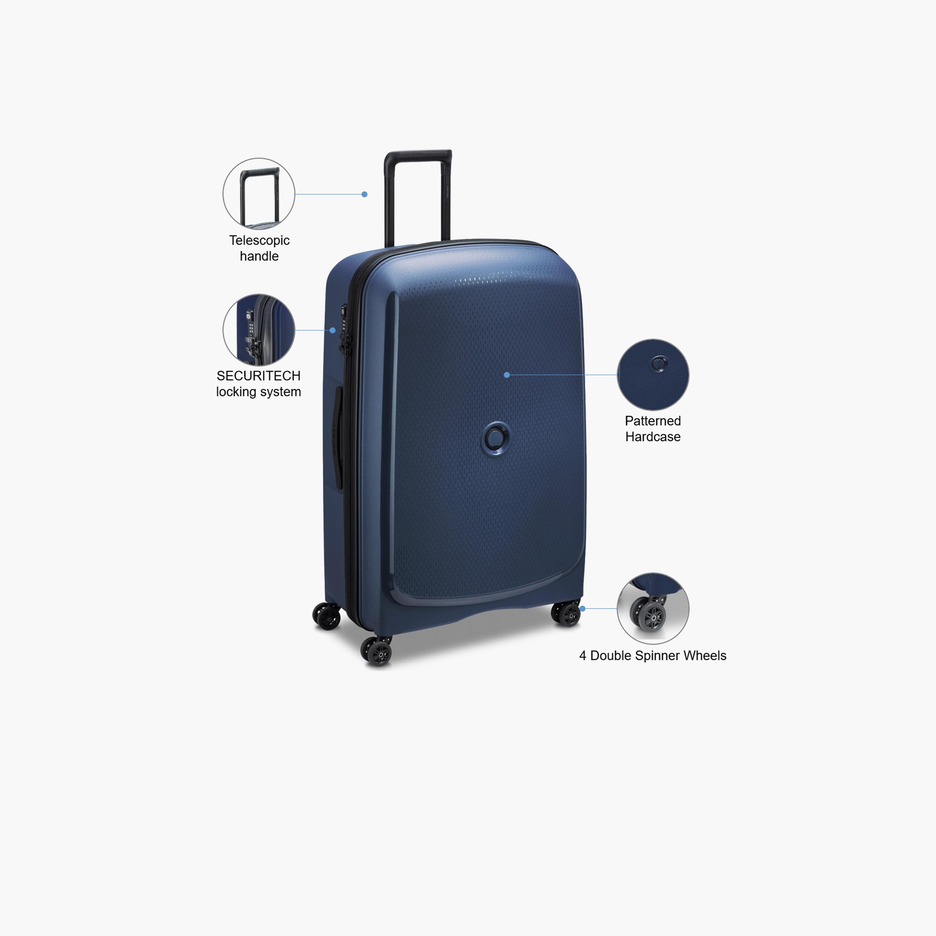 Delsey Paris Belmont + Hardcase Expendable Double Wheel Luggage Suitcase 83 CM Blue-travel-luggagesandbags-luggage-image-3