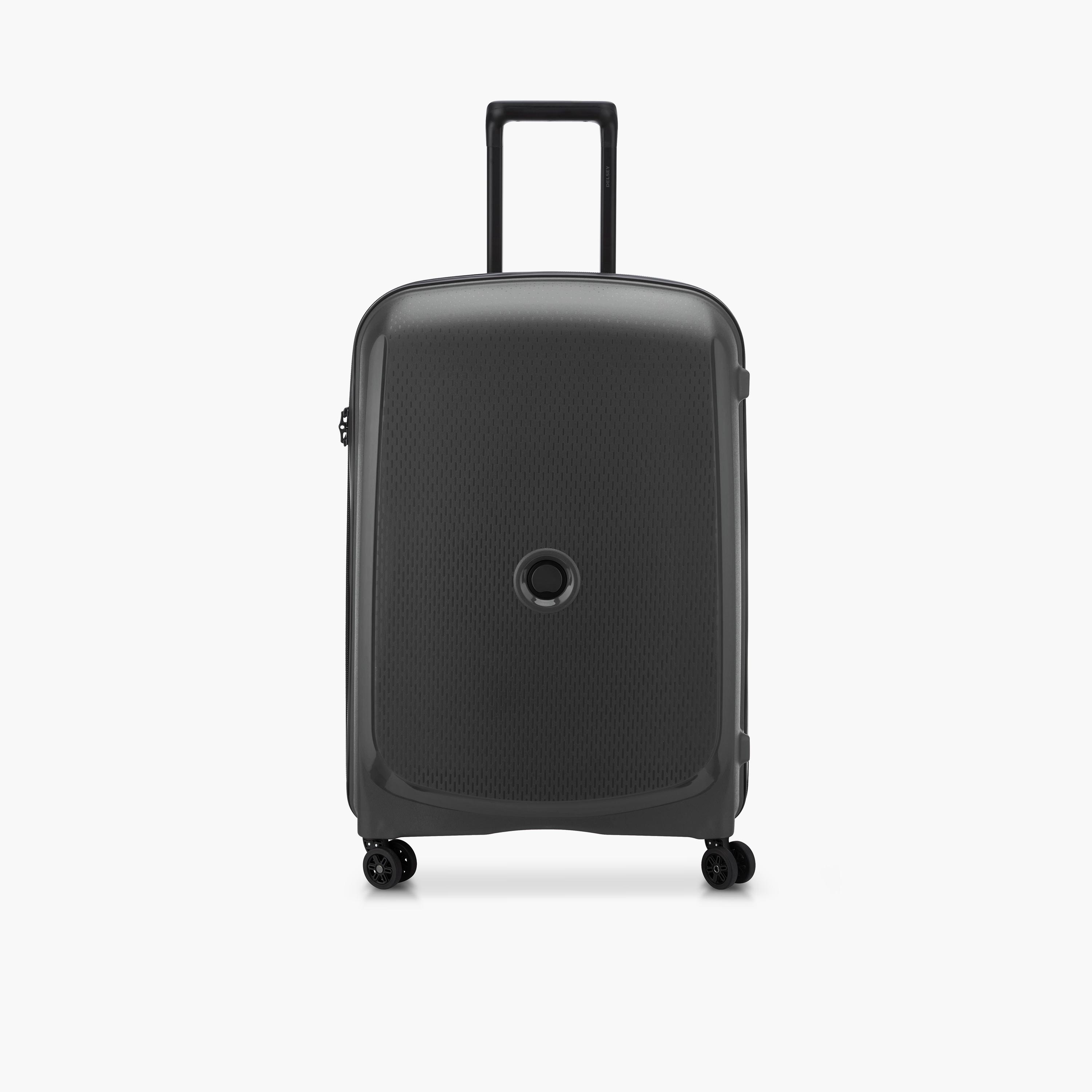 Delsey Paris Belmont + Hardcase Expendable Double Wheel Luggage Suitcase 71 CM Black-travel-luggagesandbags-luggage-image-1